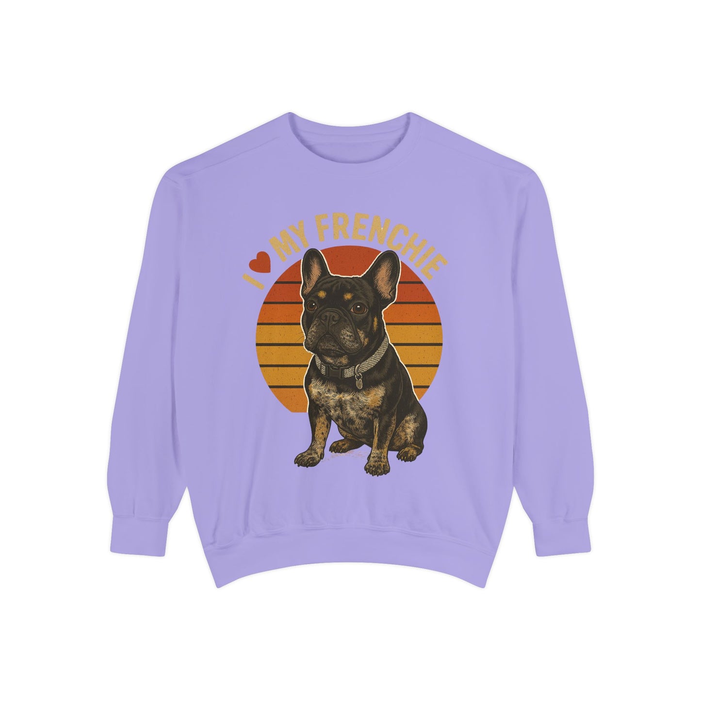I Love My Frenchie Sweatshirt | Retro French Bulldog Pullover | Vintage Dog Lover Crewneck | Frenchie Mom & Dad Gift