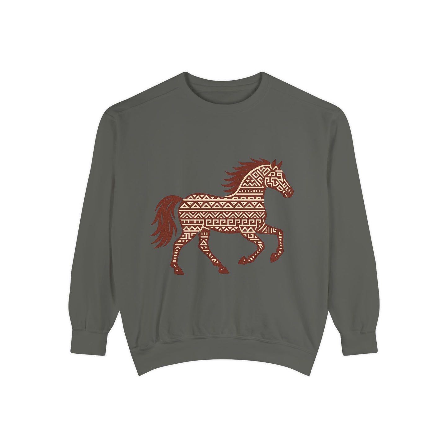 Oklahoma Football Sweatshirt | Aztec Horse Inspired Pullover | Western Game Day Crewneck | Rustic Oklahoma Pride Sweater