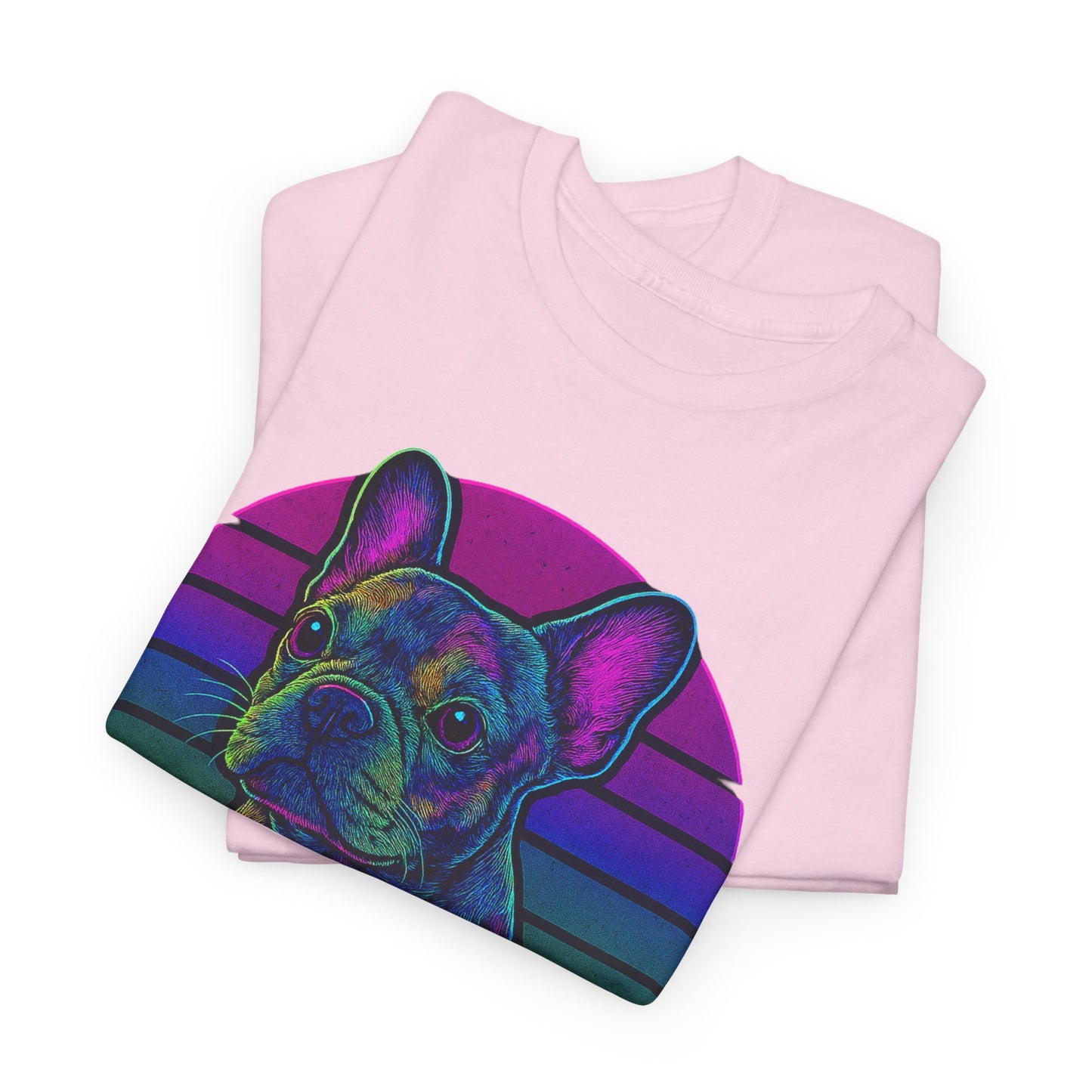 Neon French Bulldog T-Shirt | Retro 80s Frenchie Tee | Colorful Dog Lover Shirt | Electric Frenchie Gift for Men & Women