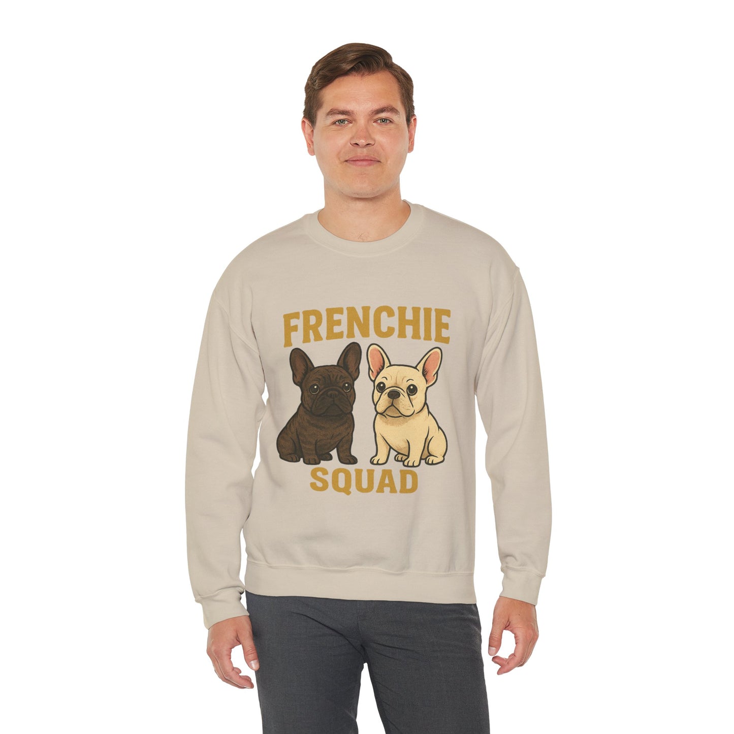Frenchie Squad Sweatshirt | Cute French Bulldog Pullover | Dog Lover Crewneck | Matching Frenchie Mom & Dad Sweater