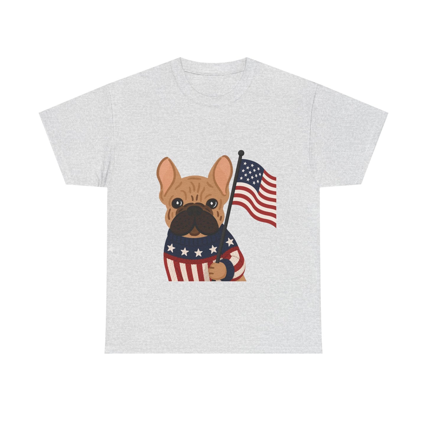 Patriotic French Bulldog Shirt, American Flag Frenchie Tee, Fourth of July Dog Lover Shirt, USA French Bulldog Gift, Patriotic Puppy Sweater Tee