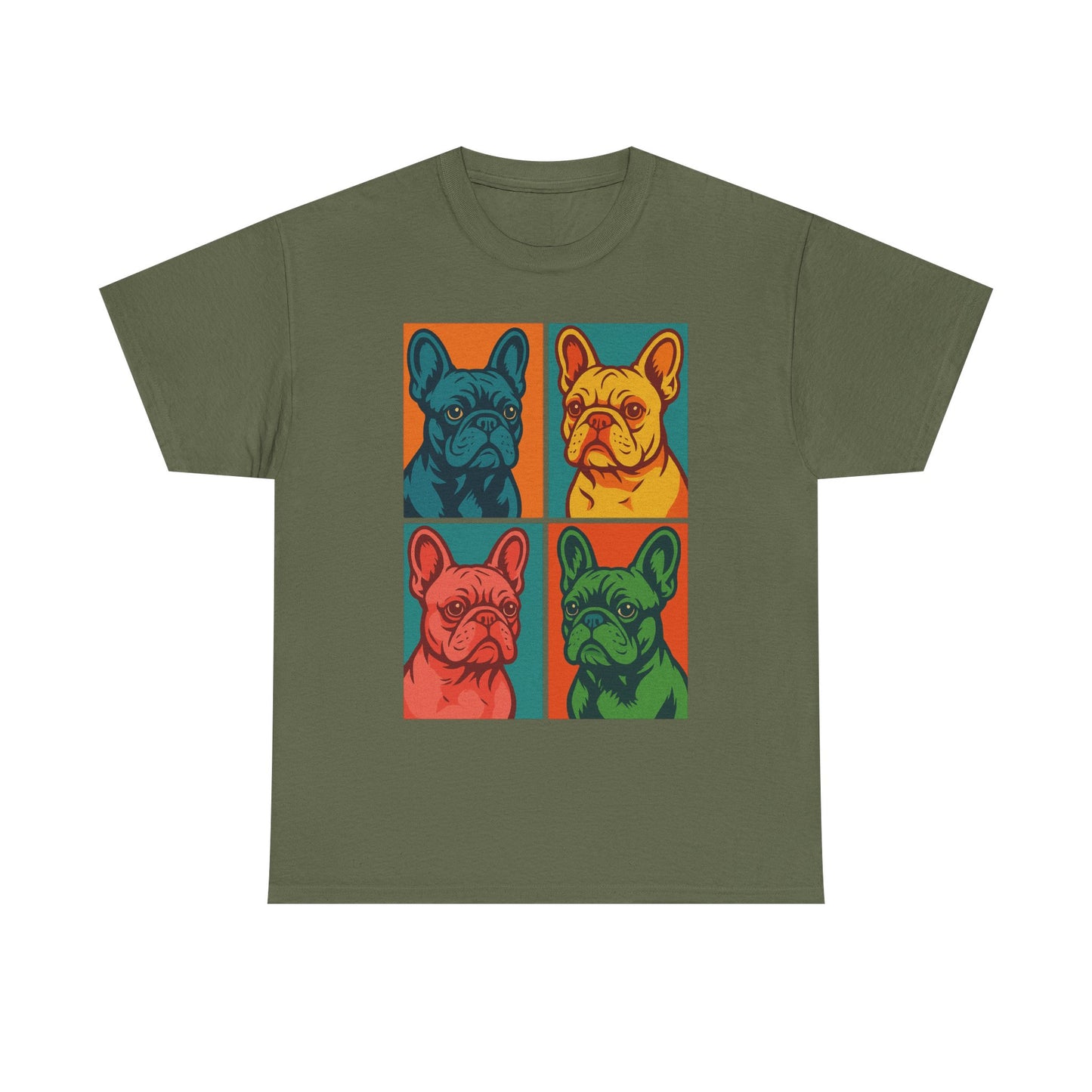 Pop Art French Bulldog T-Shirt • Colorful Frenchie Dog Tee • Retro Pop Art Dog Shirt • French Bulldog Lover Gift • Bright Graphic Dog Tee