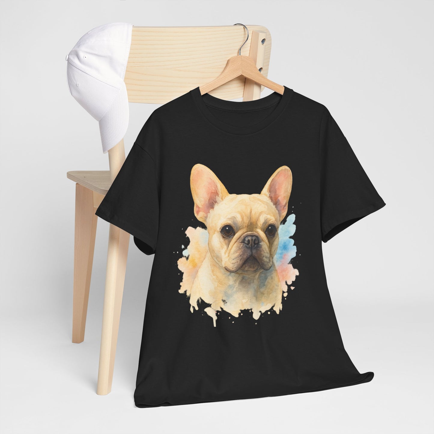 Watercolor French Bulldog T-Shirt | Artistic Frenchie Graphic Tee | Cute Dog Lover Shirt | Unique Gift for Him or Her