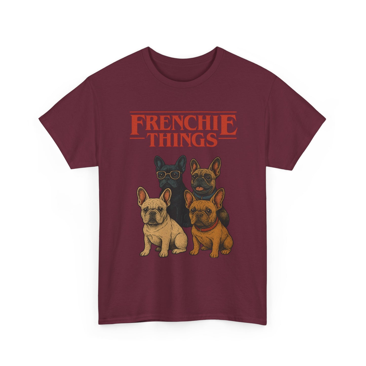 Frenchie Things Unisex Heavy Cotton Tee - Cute Dog Lover Shirt, Pet Gift, Casual Wear, Birthday Gift, Animal T-Shirt