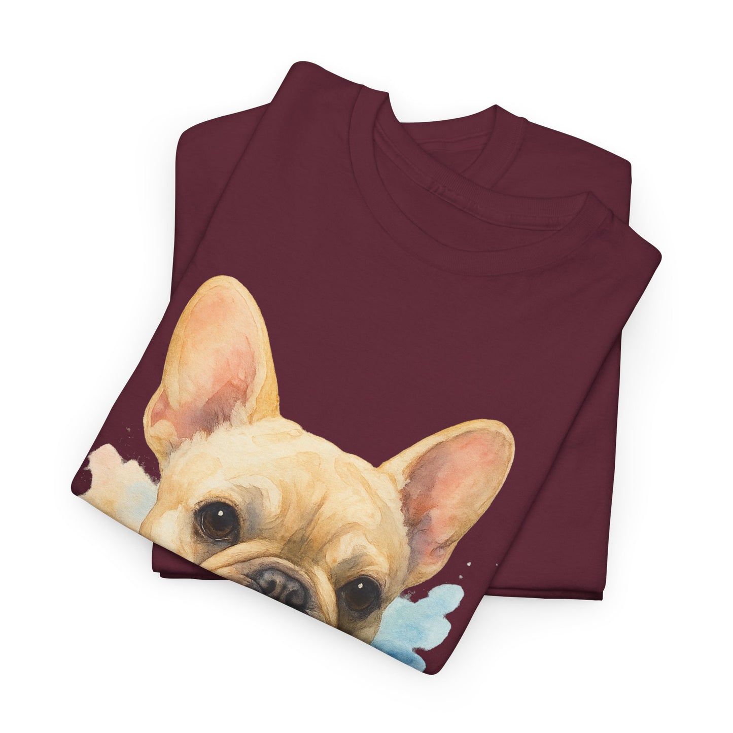 Watercolor French Bulldog T-Shirt | Artistic Frenchie Graphic Tee | Cute Dog Lover Shirt | Unique Gift for Him or Her
