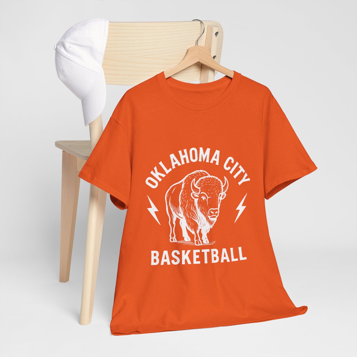 Oklahoma City Bison Basketball Shirt • OKC Hoops Tee • Retro Thunder Spirit T-Shirt • Western Bison Basketball Fan Shirt