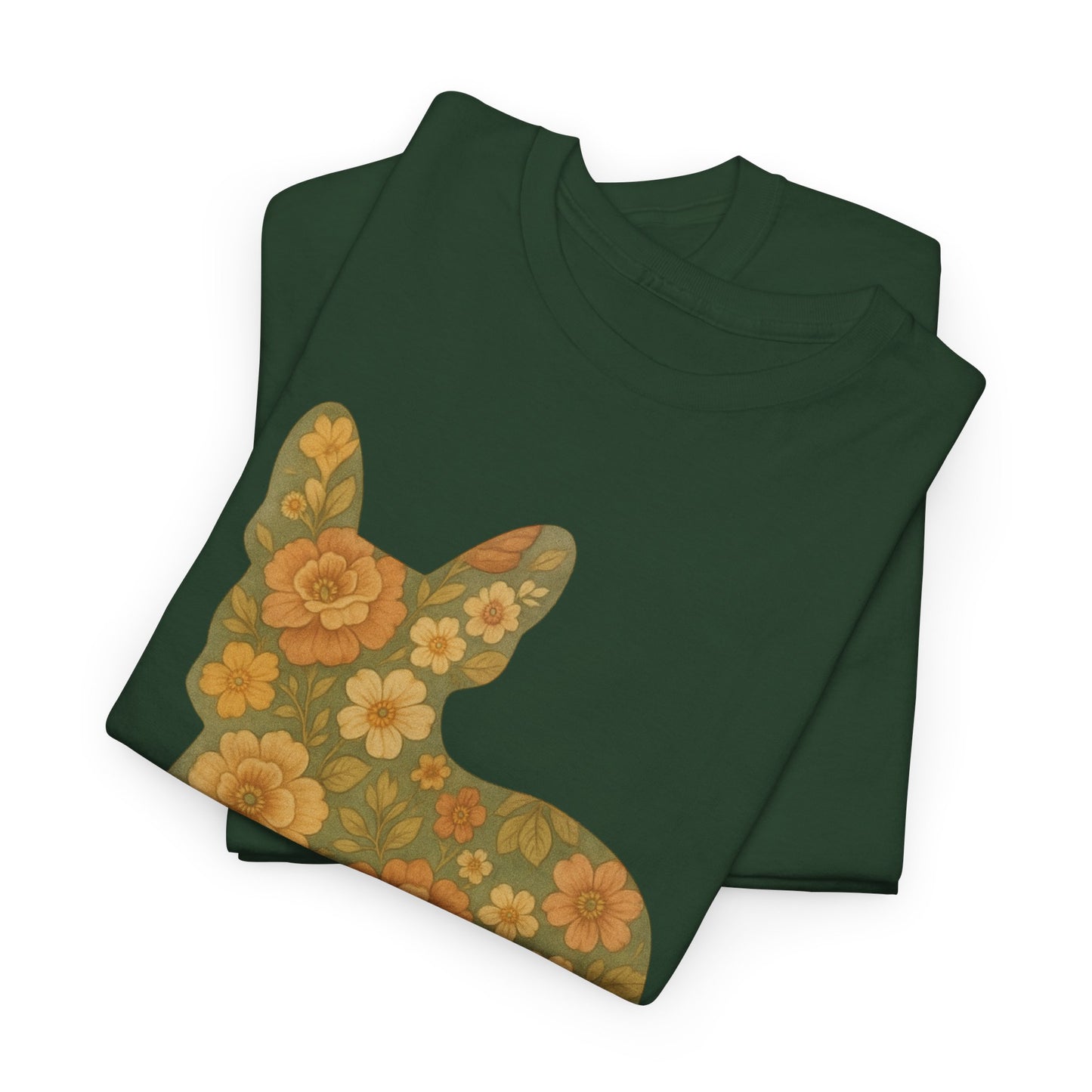 Floral Frenchie T-Shirt | Retro Flower French Bulldog Tee | Boho Dog Mom Shirt | Cute Pet Lover Gift | Vintage Botanical Dog Graphic Tee