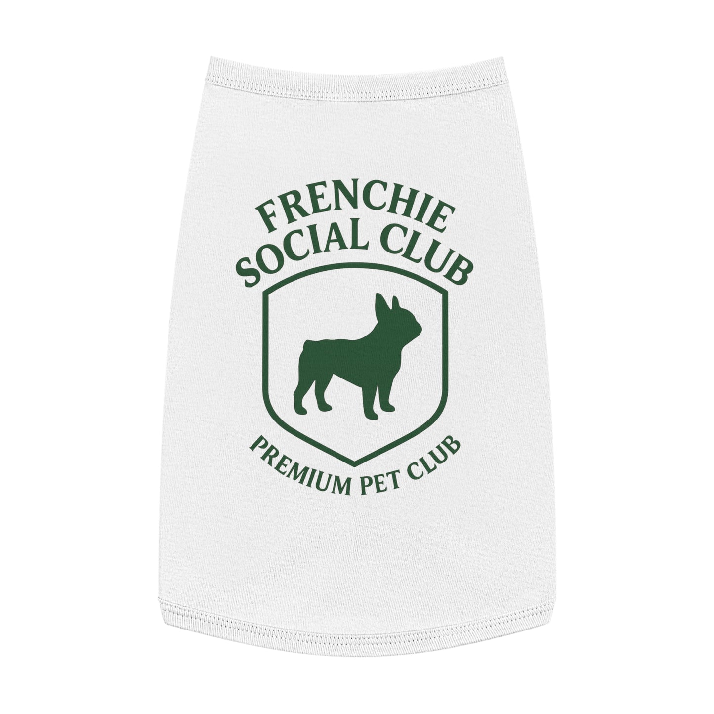 Frenchie Social Club Pet Tank Top, Cute Dog Apparel, French Bulldog Shirt, Pet Fashion, Summer Dog Outfit