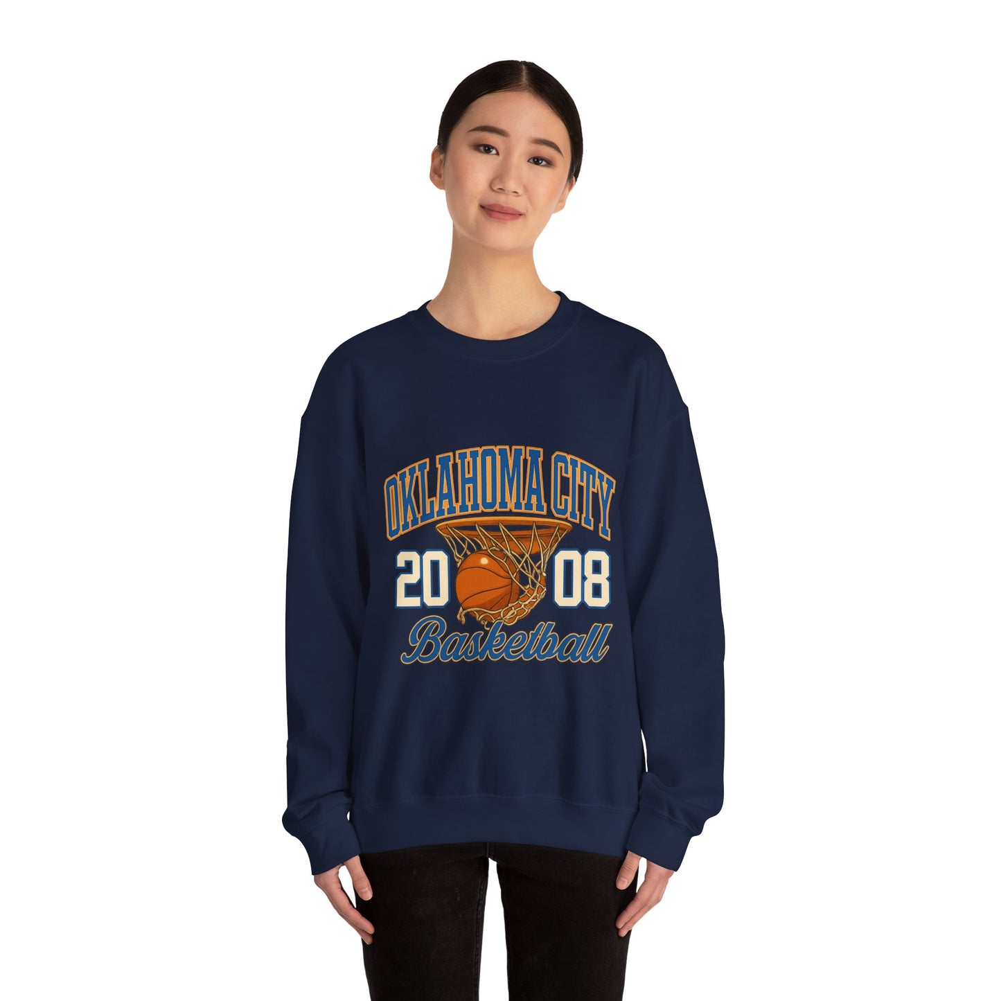 Oklahoma City Basketball Sweatshirt, Unisex Crewneck, Sports Fan Gift, Casual Wear, Basketball Apparel, Team Pride