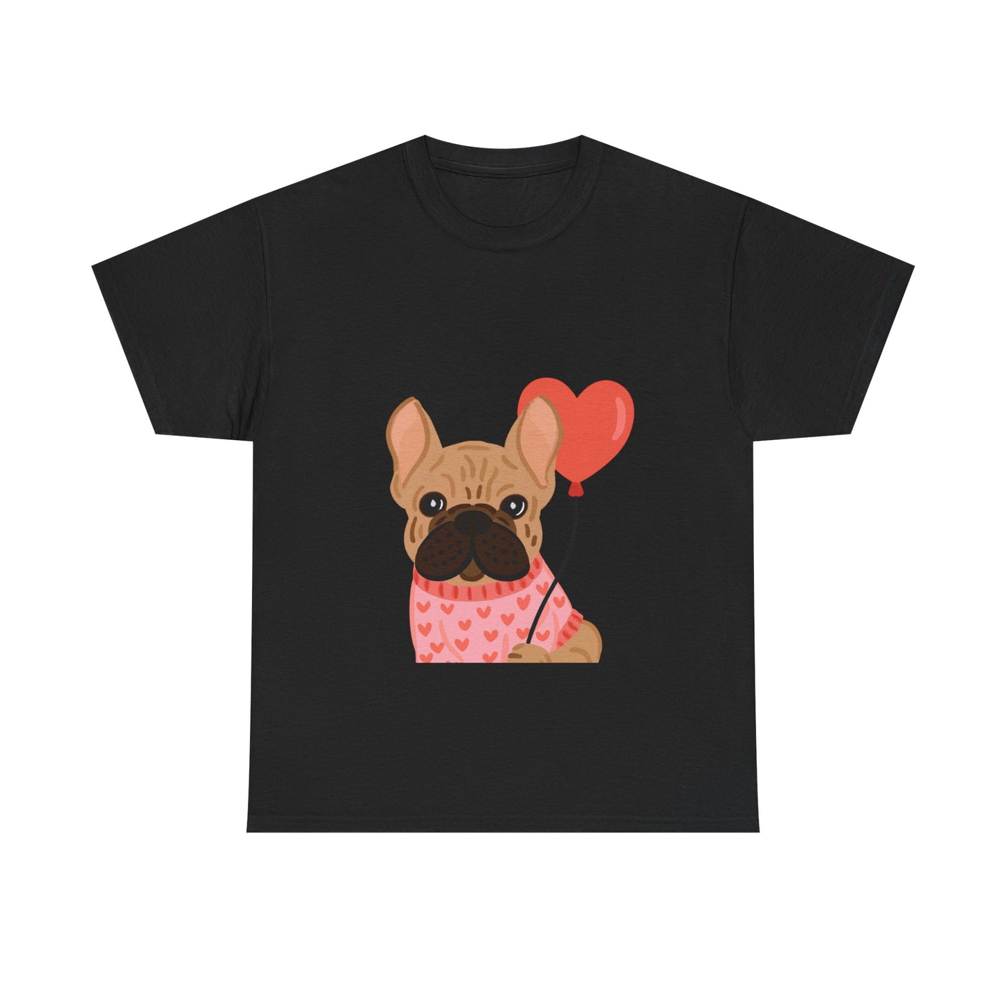 Valentine French Bulldog Shirt, Cute Frenchie Heart Balloon Tee, French Bulldog Valentine Gift, Dog Mom Valentine’s Shirt, Frenchie Love Tee