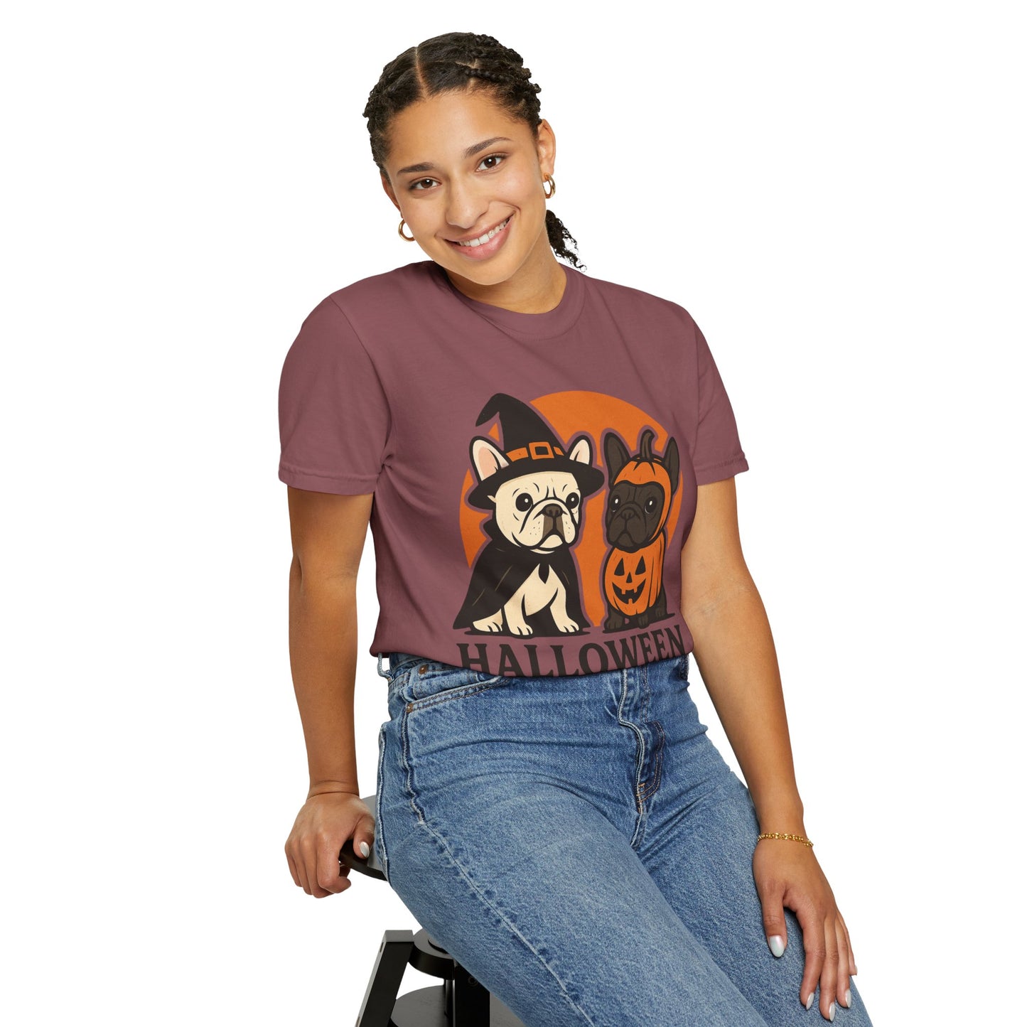 French Bulldog Halloween Sweatshirt | Spooky Frenchie Pullover | Ghost Dog Lover Crewneck | Cute Pumpkin Fall Sweater