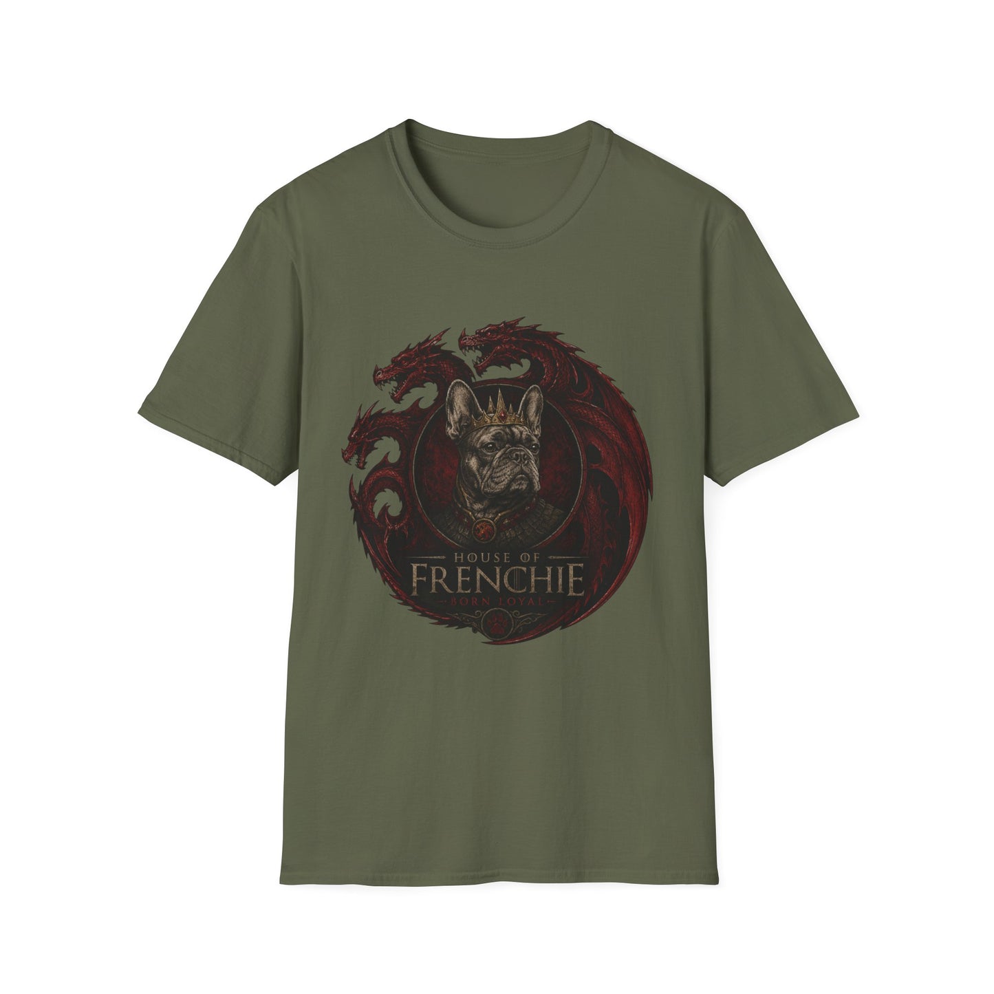 Frenchie Dragon T-Shirt — Gothic French Bulldog Illustration Tee