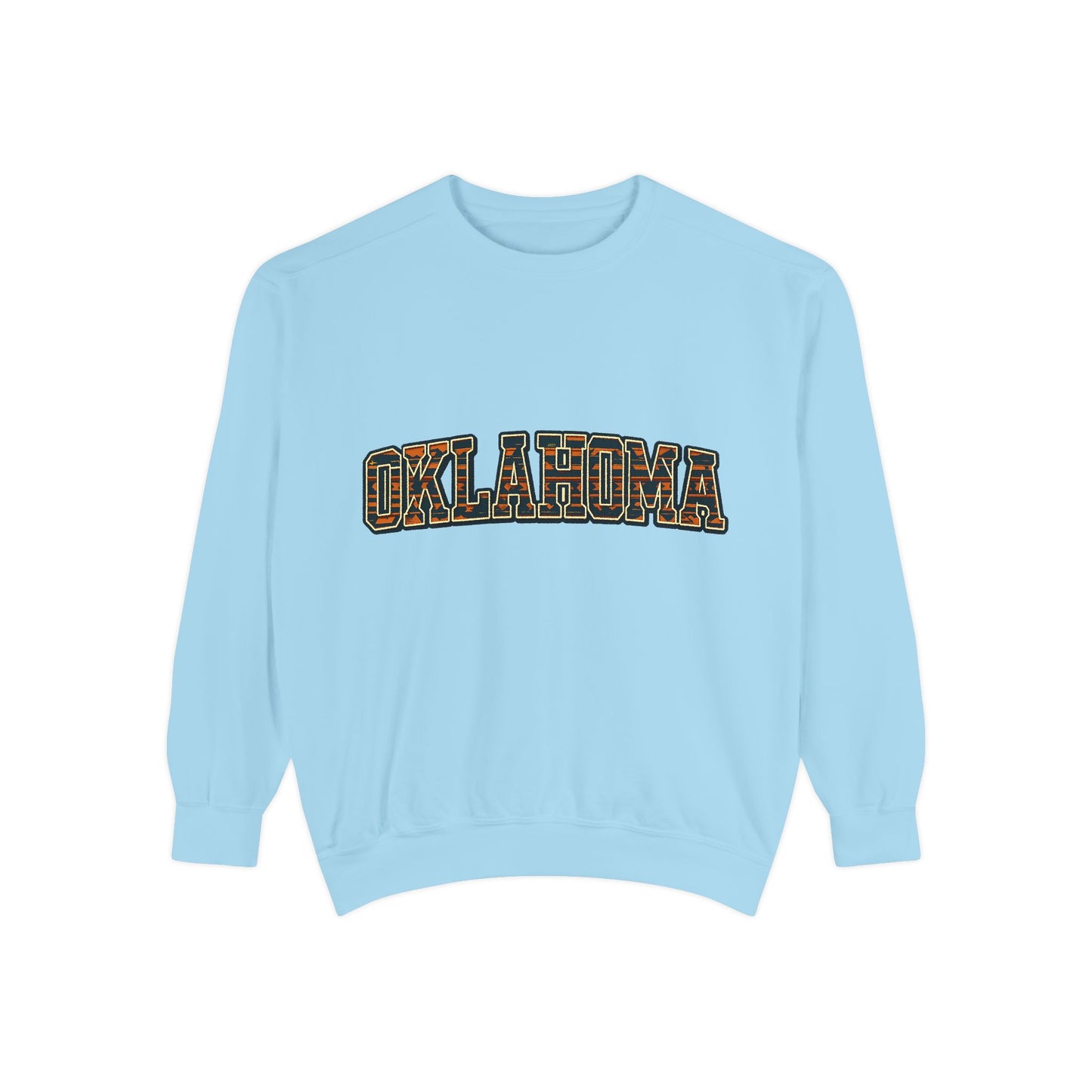Tribal Print Oklahoma Sweatshirt | Western Aztec Pullover | Rustic State Pride Crewneck | Boho Country Graphic Sweater