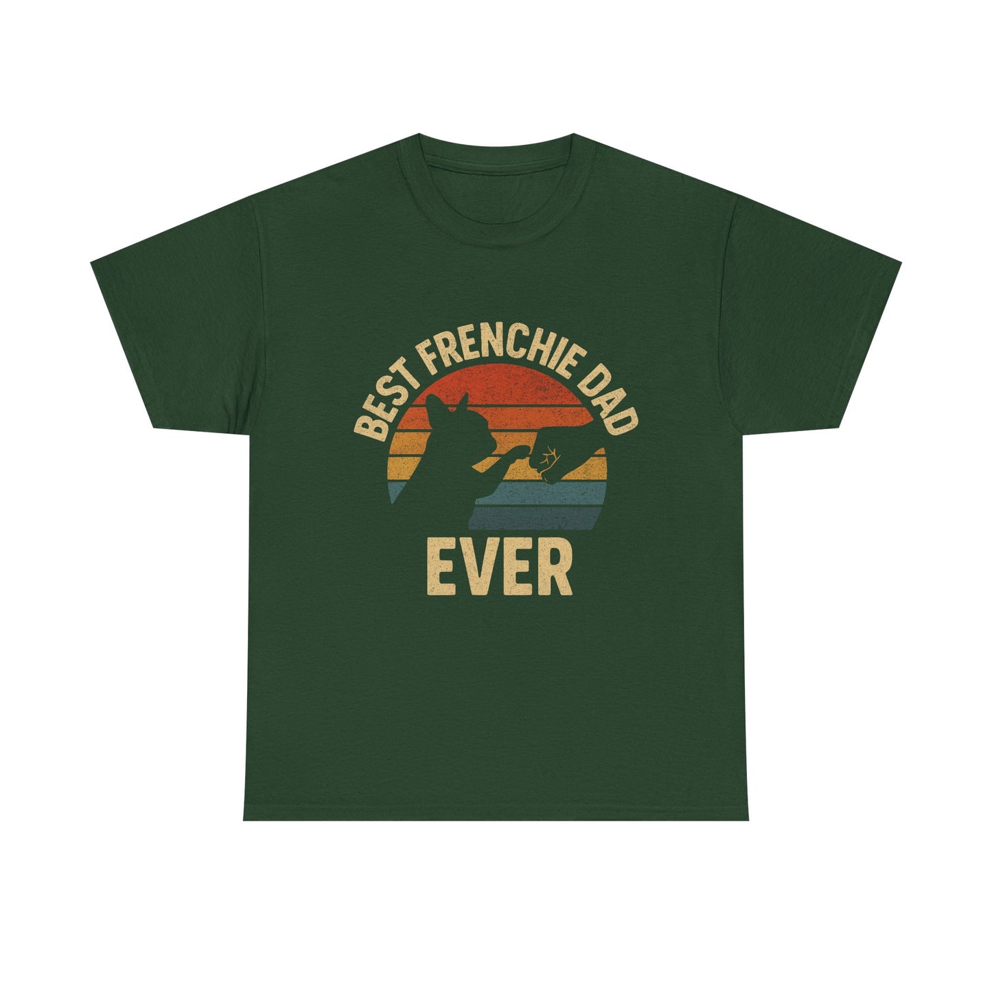 Best Frenchie Dad Ever T-Shirt – Vintage French Bulldog Tee, Funny Dog Lover Gift, Retro Pet Dad Shirt