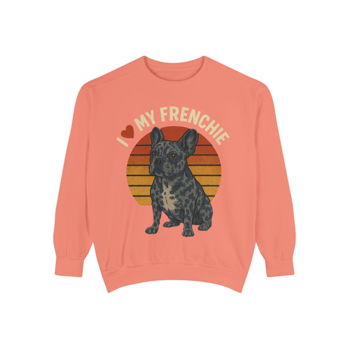 Retro Merle French Bulldog Pullover | Vintage Frenchie Sweatshirt | Cute Dog Lover Gift | Unisex Cozy French Bulldog Sweater