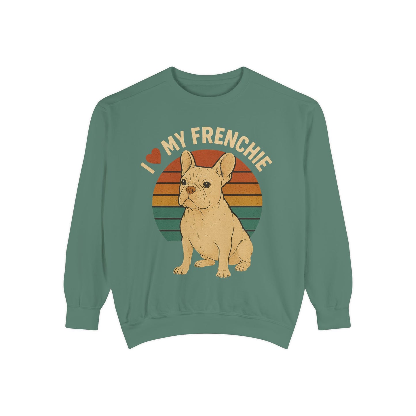 Retro Cream French Bulldog Pullover | Vintage Frenchie Sweatshirt | Cute Dog Lover Gift | Unisex Cozy French Bulldog Sweater