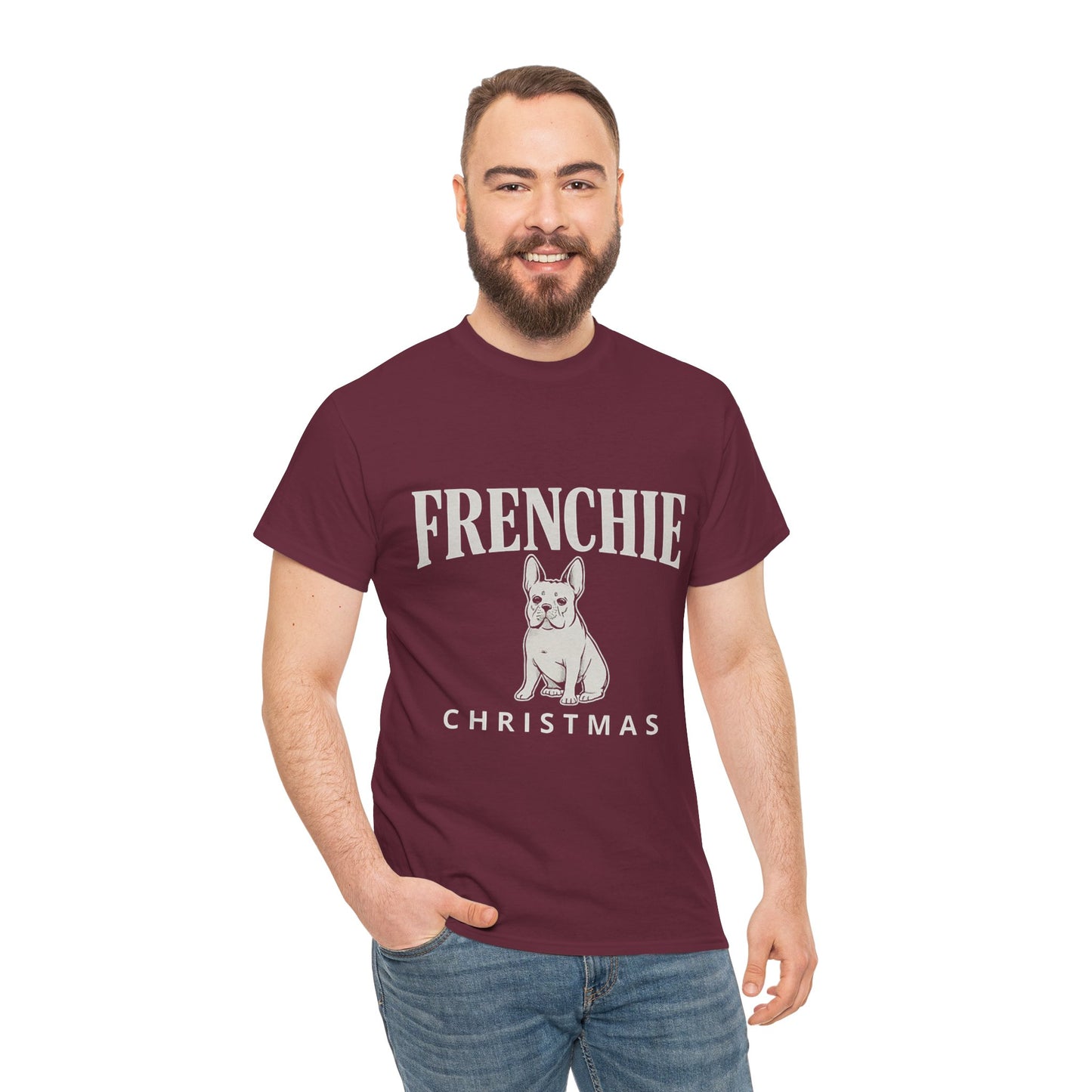 Frenchie Christmas Shirt – Cute French Bulldog Holiday Tee, Vintage Frenchie Christmas Gift, Dog Lover Xmas Graphic Tee, French Bulldog Christmas Apparel