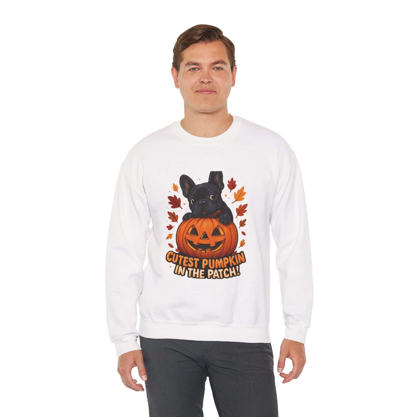 Cutest Pumpkin in the Patch Sweatshirt | Frenchie Fall Crewneck | Halloween Dog Lover Gift | Cozy French Bulldog Pumpkin Patch Pullover