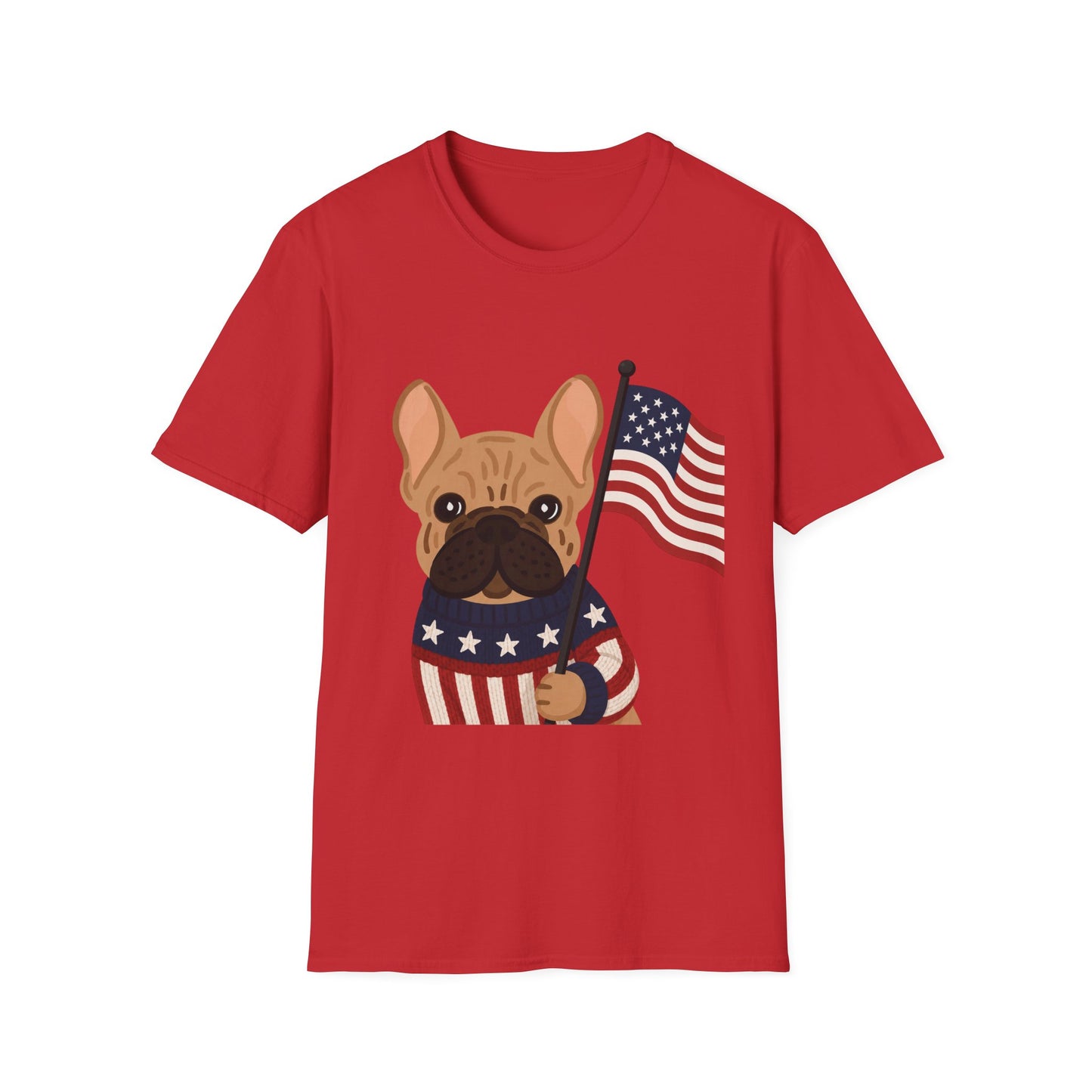 Patriotic French Bulldog Shirt, American Flag Frenchie Tee, 4th of July Dog Shirt, USA French Bulldog Shirt, Independence Day Frenchie, Dog Lover Gift, Patriotic Puppy Tee
