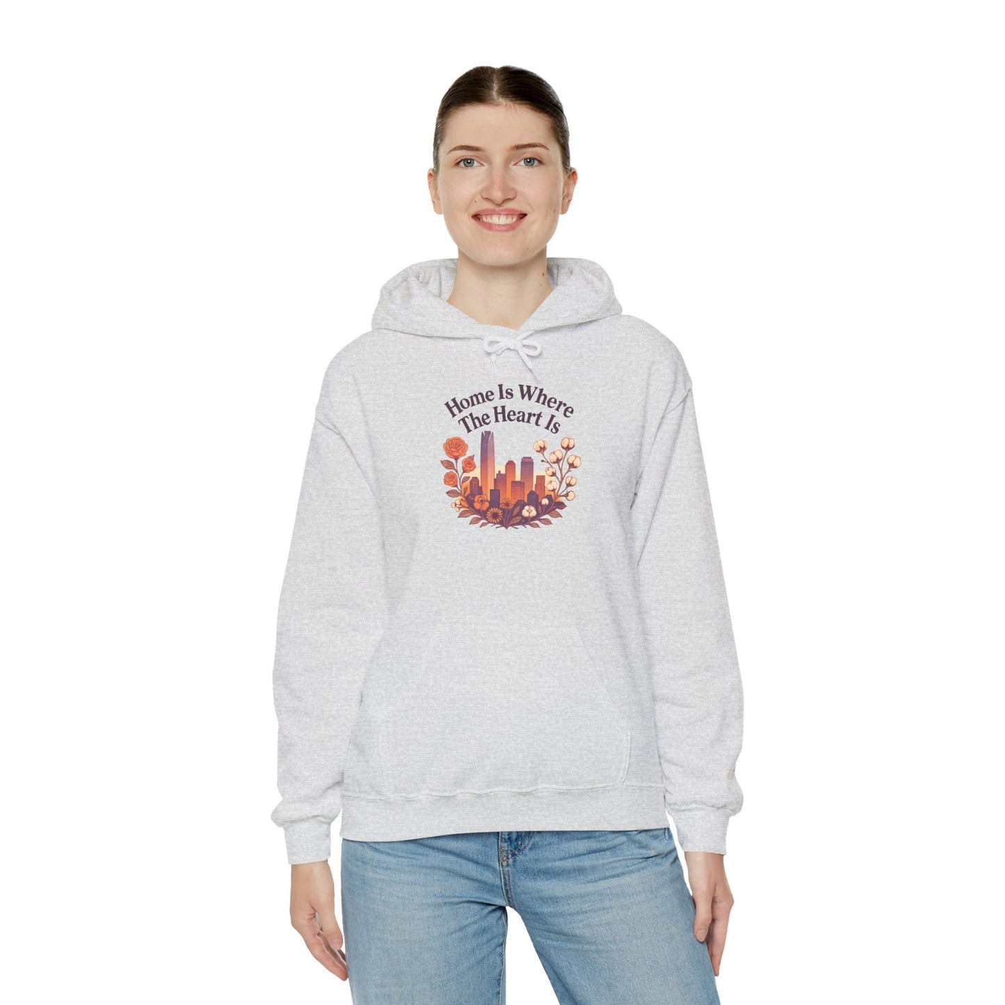 Home Is Where the Heart Is Oklahoma City Hoodie | Oklahoma Pride Gift | OKC Home Hoodie