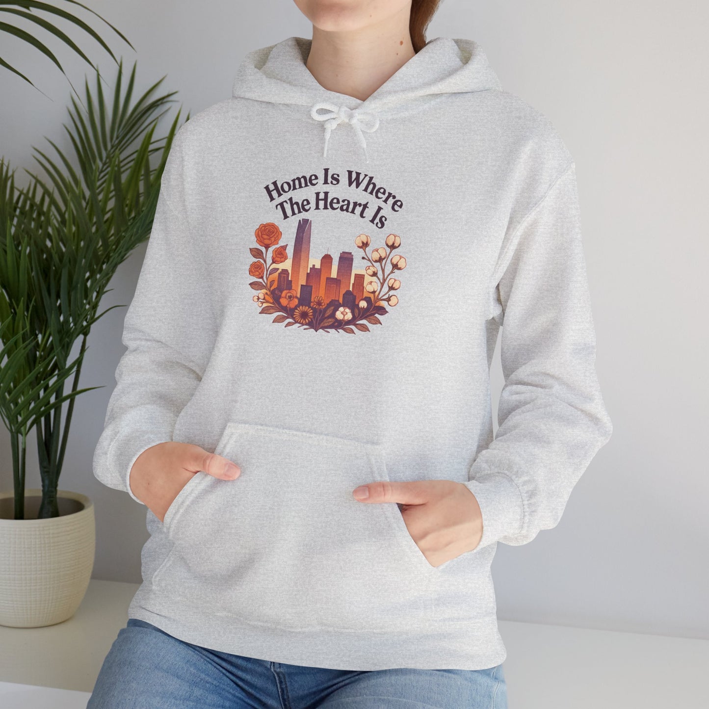 Home Is Where the Heart Is Oklahoma City Hoodie | Oklahoma Pride Gift | OKC Home Hoodie