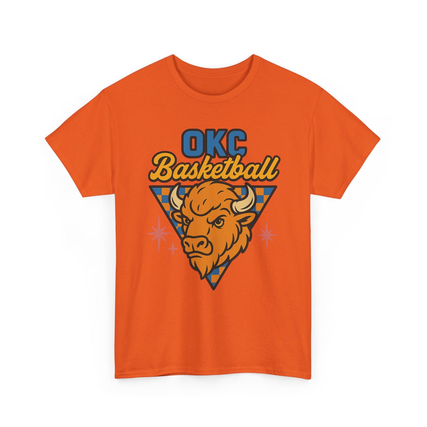 OKC Basketball Bison T-Shirt | Oklahoma City Retro Basketball Tee | Thunder Style Shirt | OKC Fan Gift | Vintage Sports Graphic