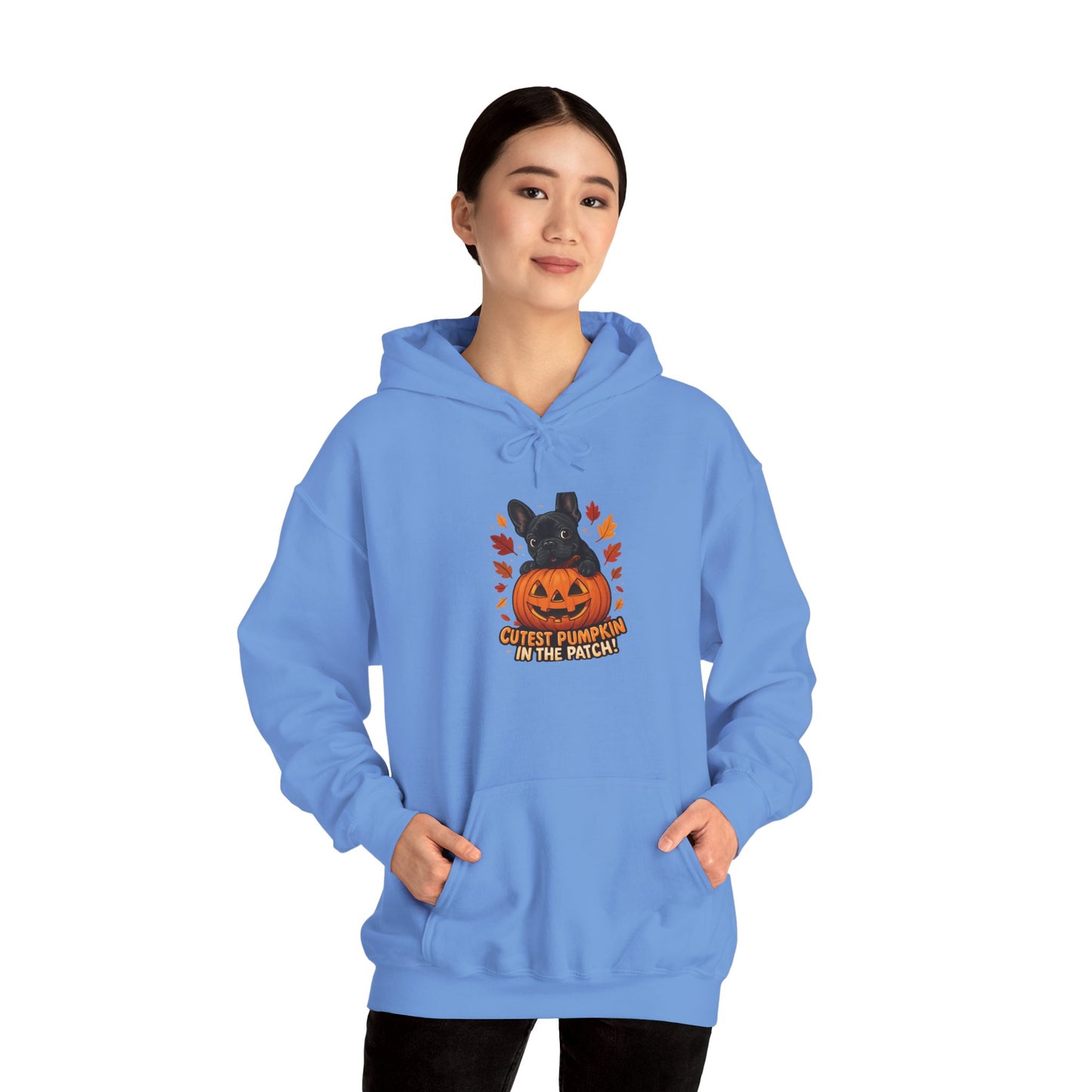 Cutest Pumpkin in the Patch Hoodie | Frenchie Fall Sweatshirt | Halloween Dog Lover Gift | Cozy French Bulldog Pumpkin Patch Hoodie