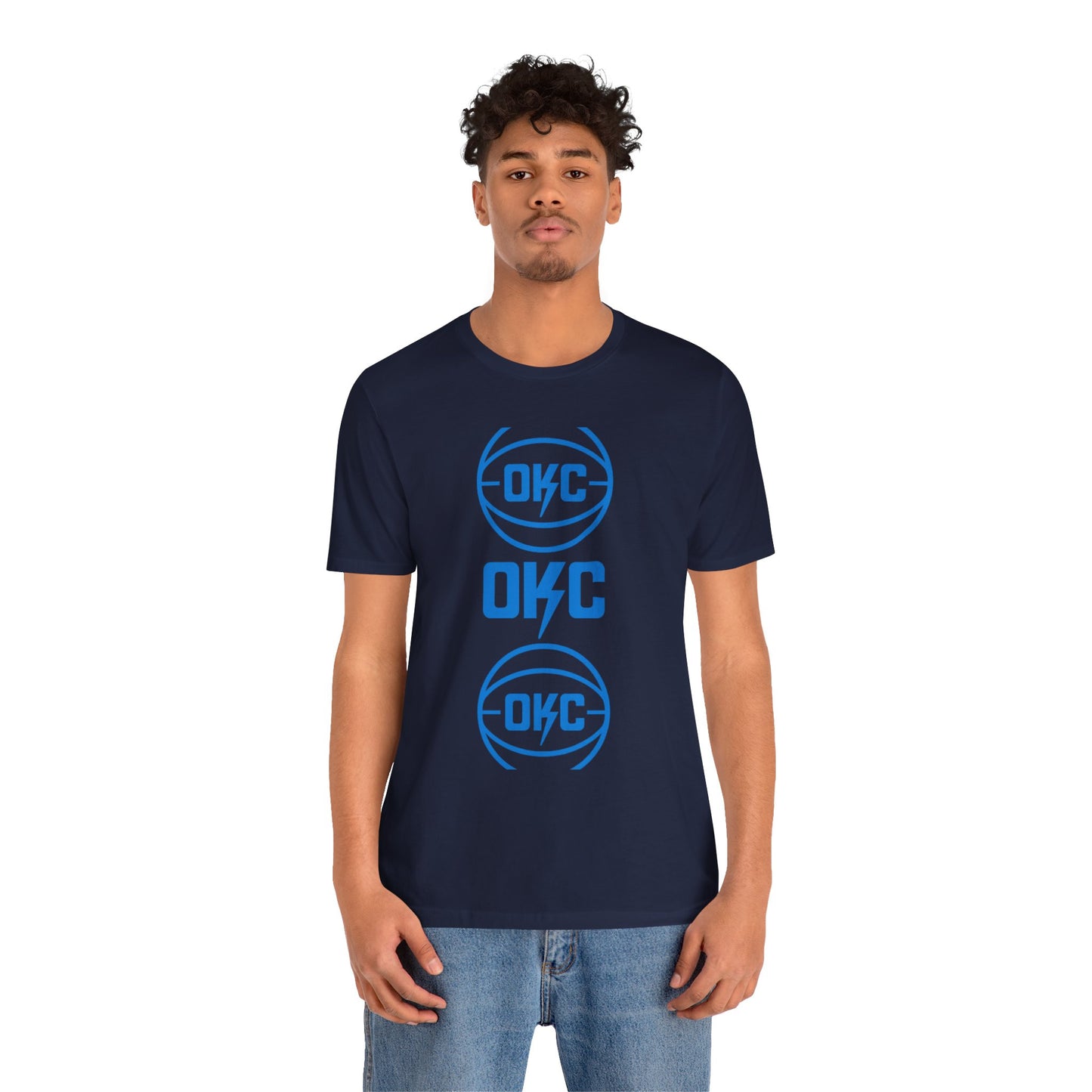 OKC Basketball T-Shirt | Oklahoma Basketball Inspired Tee | Retro Thunder Fan Shirt | Orange and Blue Game Day Graphic Tee