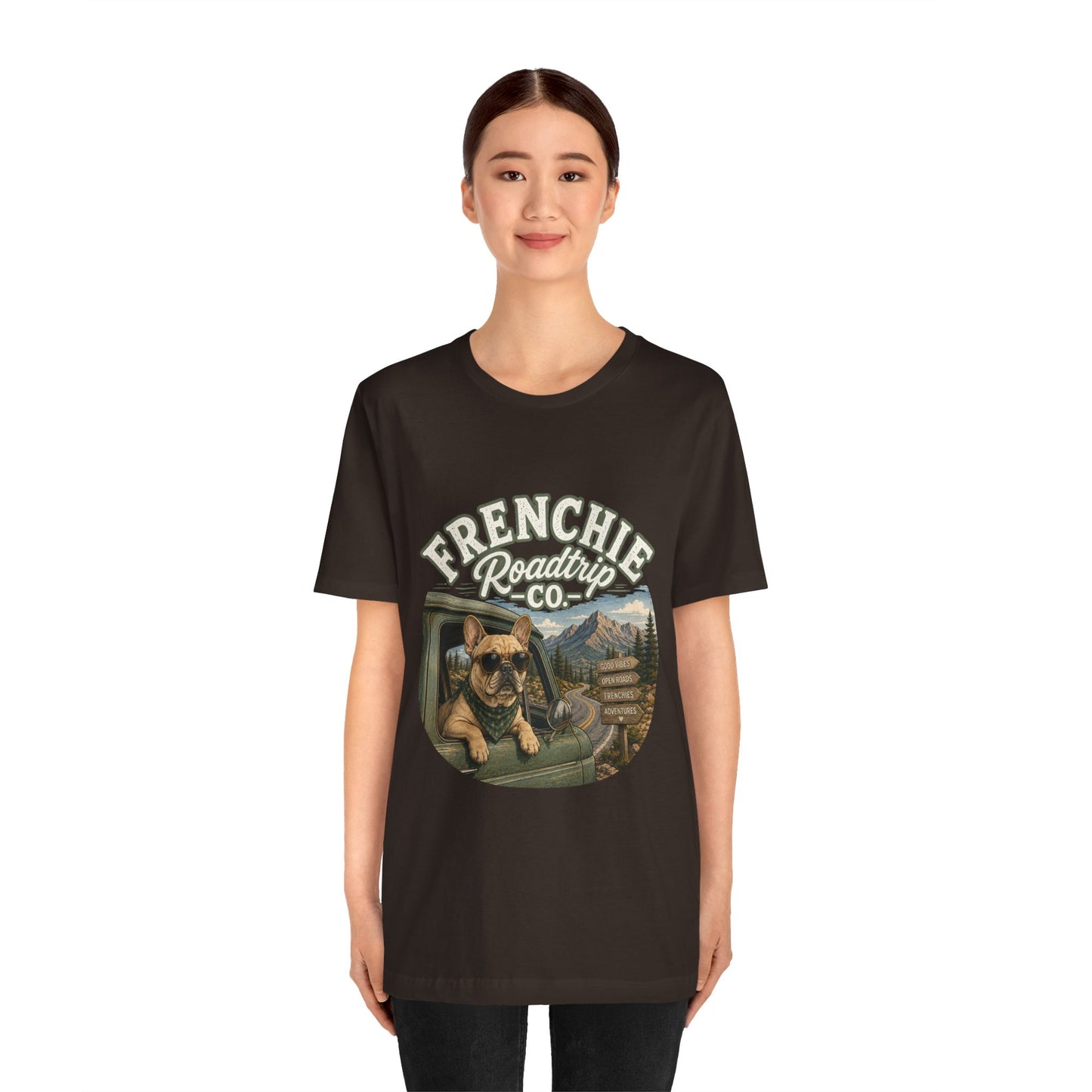 Frenchie Roadtrip Co Shirt, French Bulldog Road Trip Tee, Adventure Frenchie Shirt, Camping Dog Shirt, Travel Lover Gift, Vintage French Bulldog Tee, Outdoor Dog Apparel