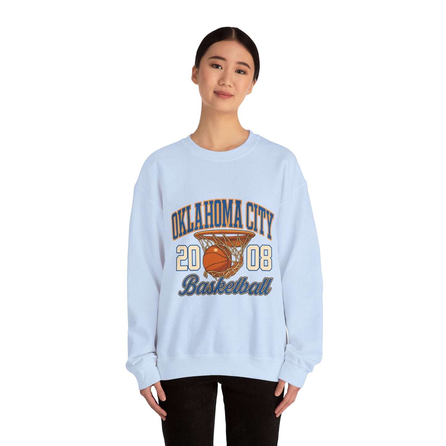 Oklahoma City Basketball Sweatshirt, Unisex Crewneck, Sports Fan Gift, Casual Wear, Basketball Apparel, Team Pride