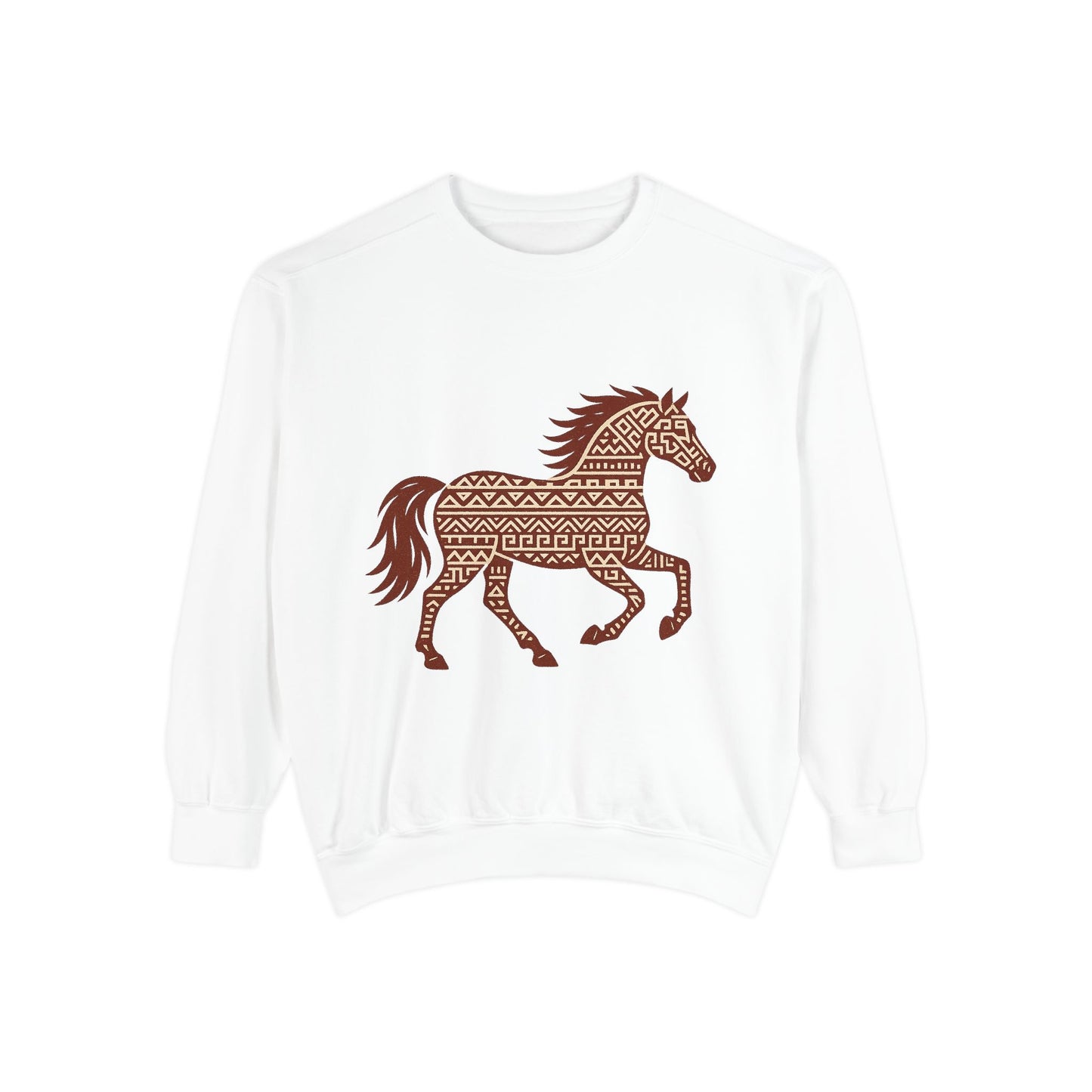 Oklahoma Football Sweatshirt | Aztec Horse Inspired Pullover | Western Game Day Crewneck | Rustic Oklahoma Pride Sweater