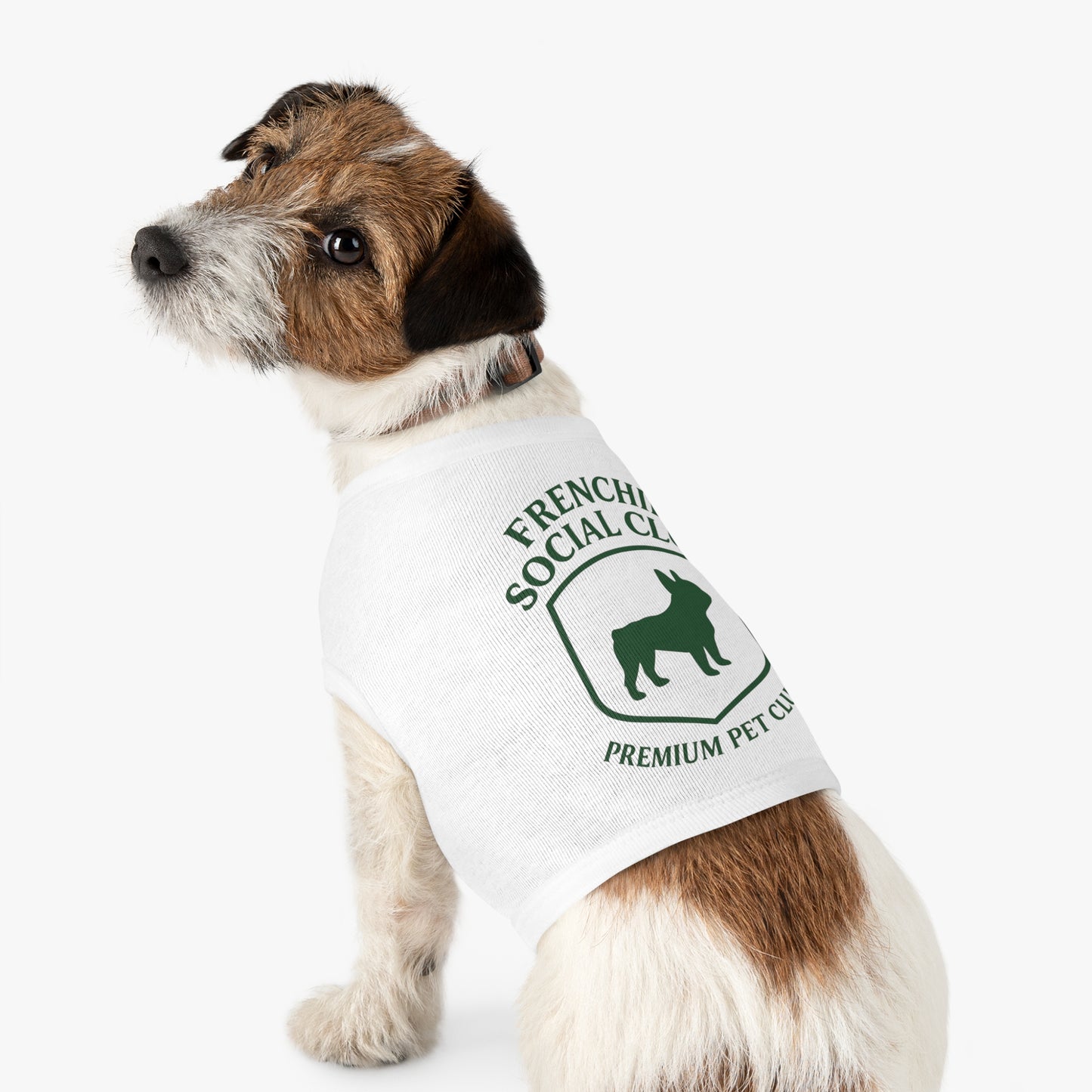 Frenchie Social Club Pet Tank Top, Cute Dog Apparel, French Bulldog Shirt, Pet Fashion, Summer Dog Outfit