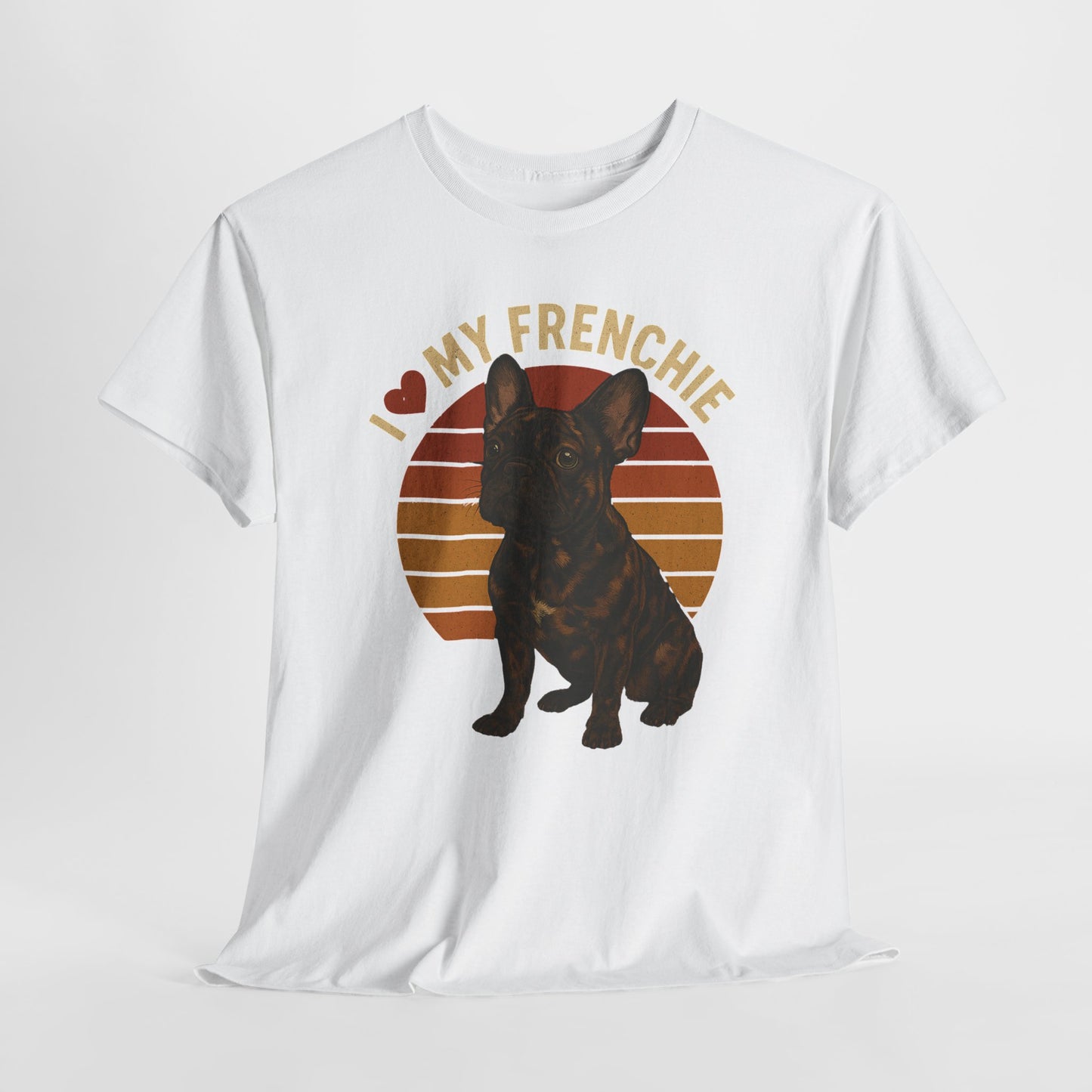 I Love My Frenchie T-Shirt | Merle French Bulldog Retro Tee | Vintage Dog Lover Shirt | Frenchie Mom & Dad Gift
