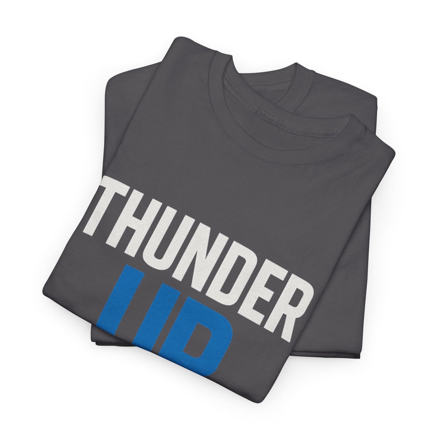Thunder Up Oklahoma City Skyline Shirt – OKC Basketball Fan Tee, Blue & Orange City Skyline Graphic, Oklahoma Hoops Spirit Wear, Game Day T-Shirt