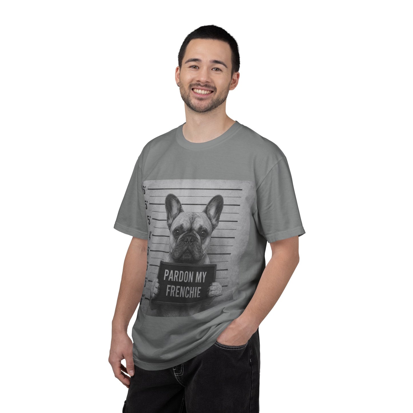French Bulldog Mugshot T-Shirt – “Pardon My Frenchie” Graphic Tee