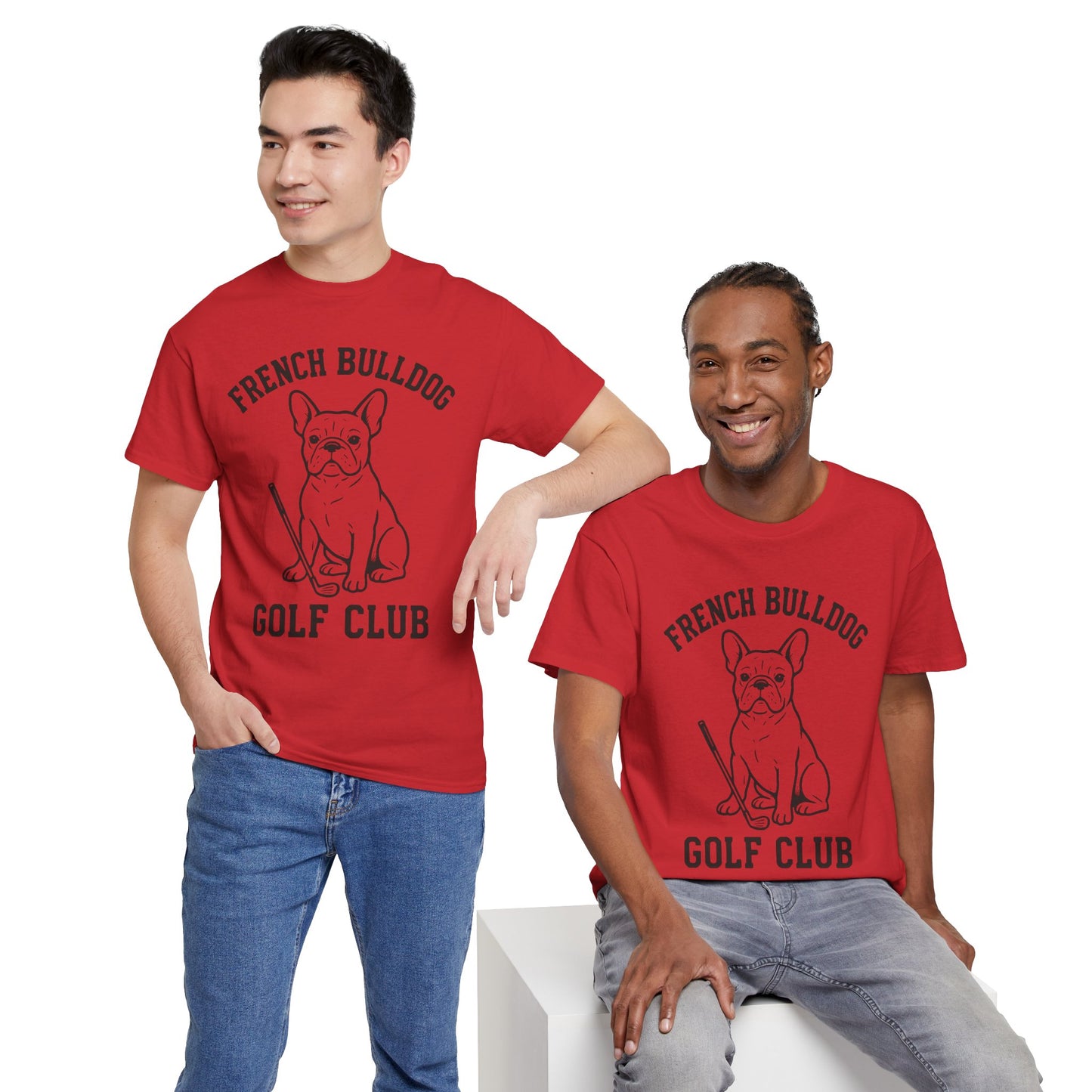 French Bulldog Golf Club Shirt | Frenchie Golf Tee | Frenchie Lover Gift | Dog Dad Golf Shirt | Dog Mom Golf Apparel | Retro Line Art Bulldog Tee