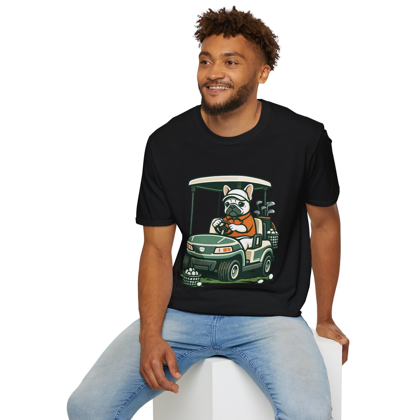French Bulldog Golf Cart Shirt, Funny Golf Frenchie Tee, Golf Lover Gift, Frenchie Golfer T-Shirt, Golf Cart Dog Shirt, Golf Dad Gift, Cute French Bulldog Apparel