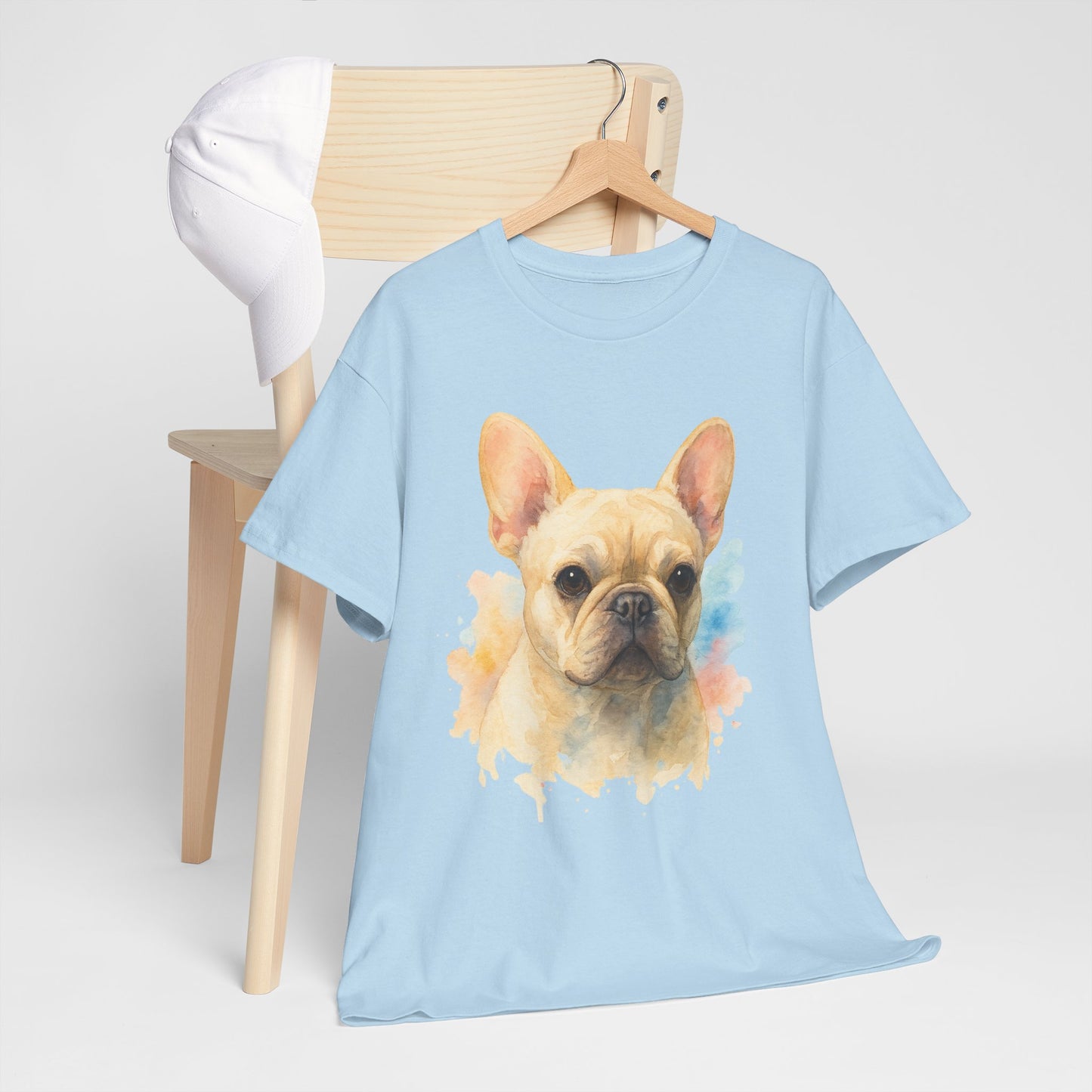 Watercolor French Bulldog T-Shirt | Artistic Frenchie Graphic Tee | Cute Dog Lover Shirt | Unique Gift for Him or Her