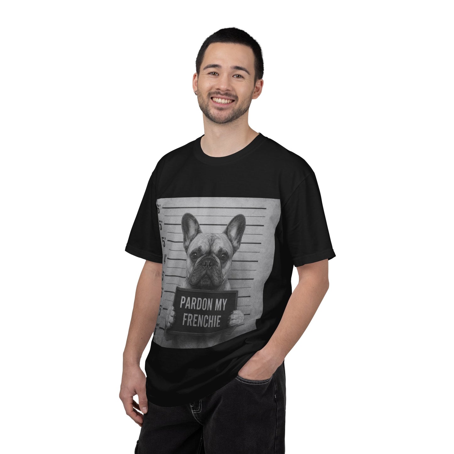 French Bulldog Mugshot T-Shirt – “Pardon My Frenchie” Graphic Tee