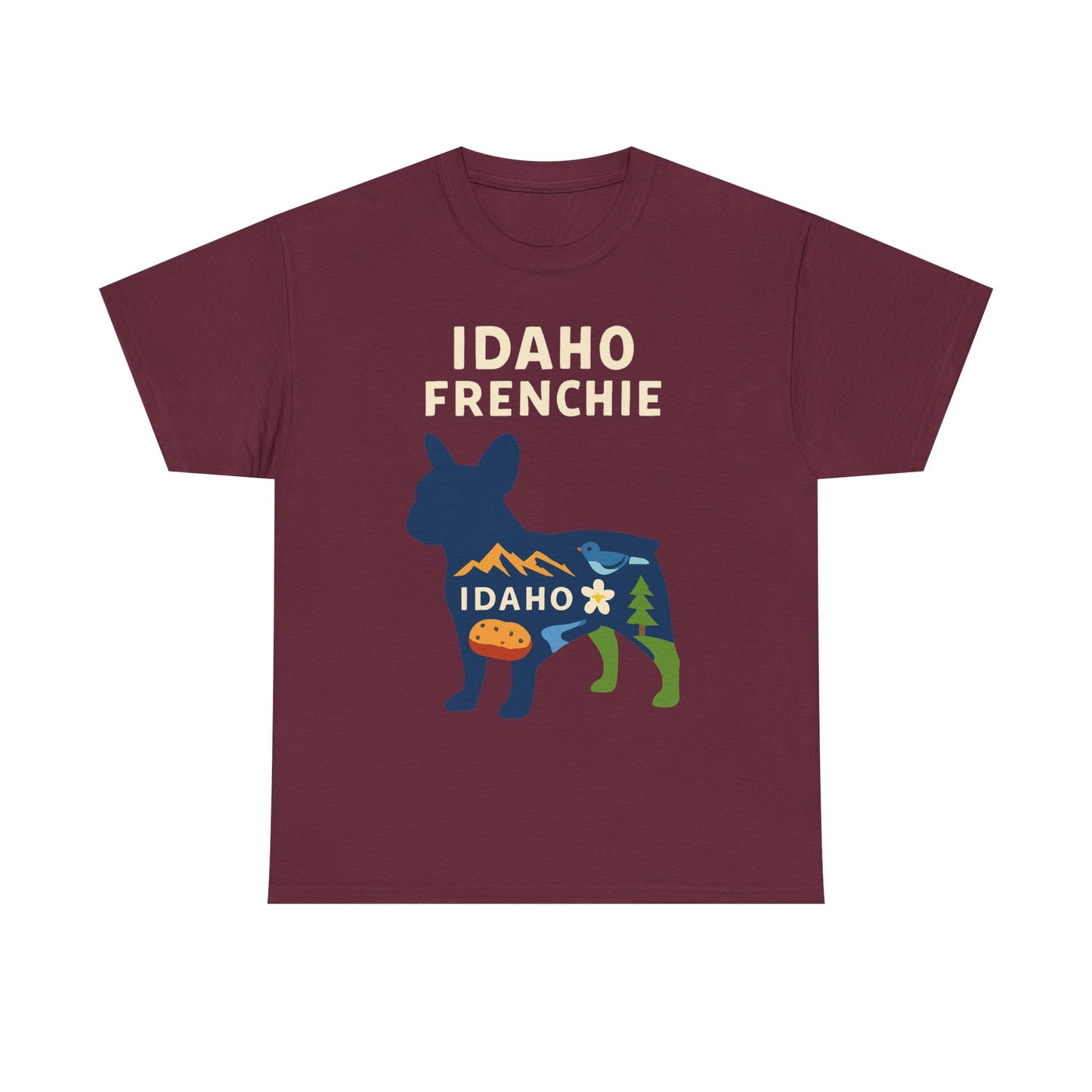 Idaho Frenchie T-Shirt | Idaho Dog Lover Tee | French Bulldog State Shirt | Idaho Gift for Frenchie Owners | Cute Frenchie Graphic Tee