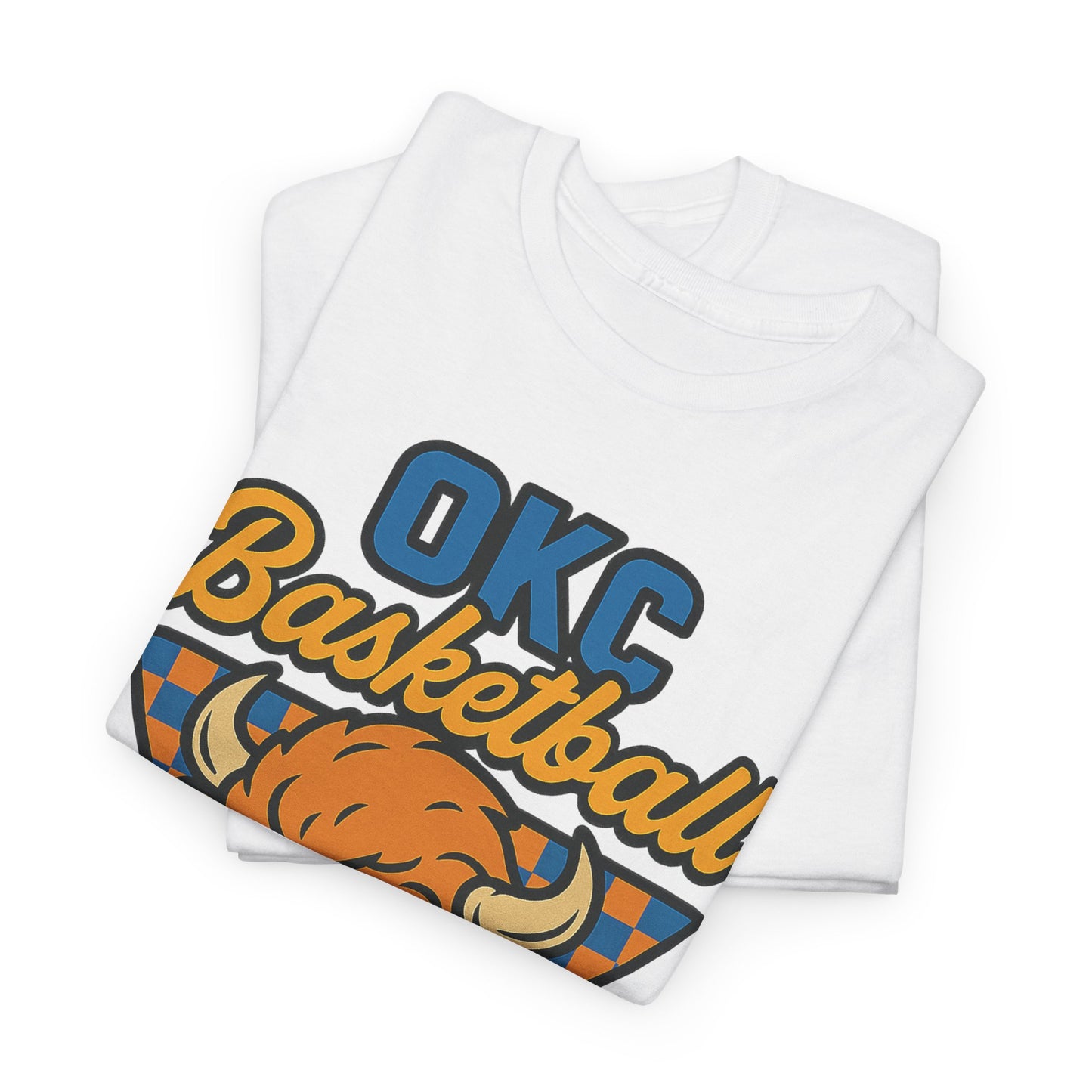 OKC Basketball Bison T-Shirt | Oklahoma City Retro Basketball Tee | Thunder Style Shirt | OKC Fan Gift | Vintage Sports Graphic