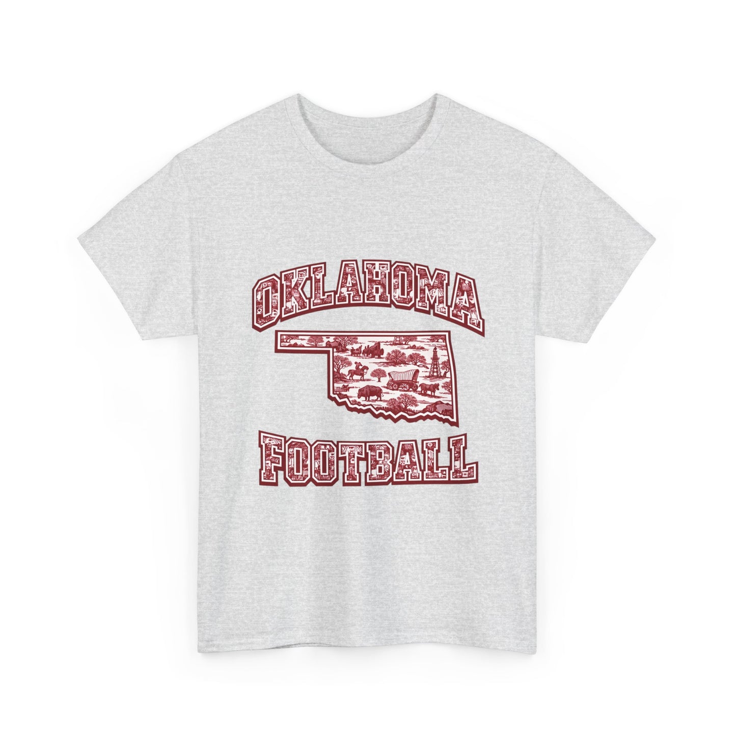Oklahoma Football Shirt, Vintage Oklahoma Game Day Tee, Crimson Football Fan Shirt, Oklahoma State Toile Graphic Tee, College Football Gift