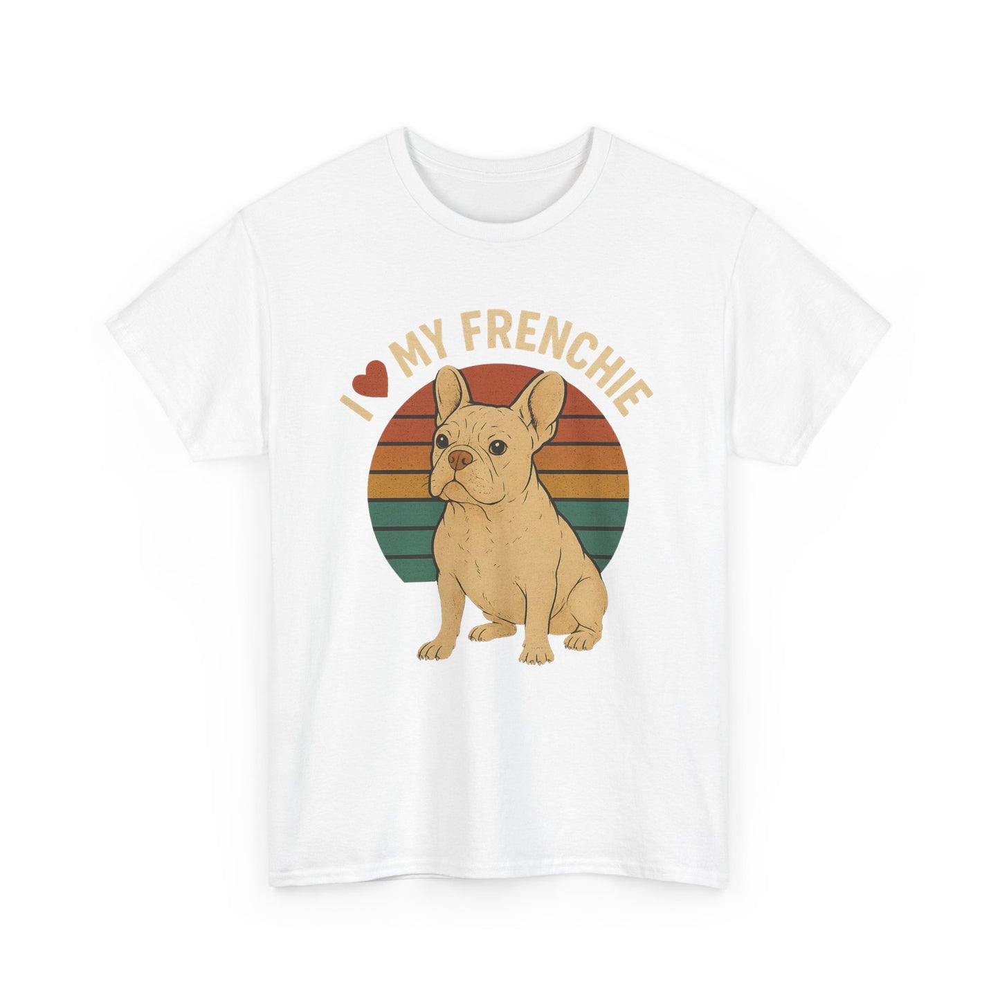 I Love My Frenchie T-Shirt | Retro Cream French Bulldog Tee | Cute Dog Mom Gift | Vintage Frenchie Lover Shirt | Soft Unisex Graphic Top