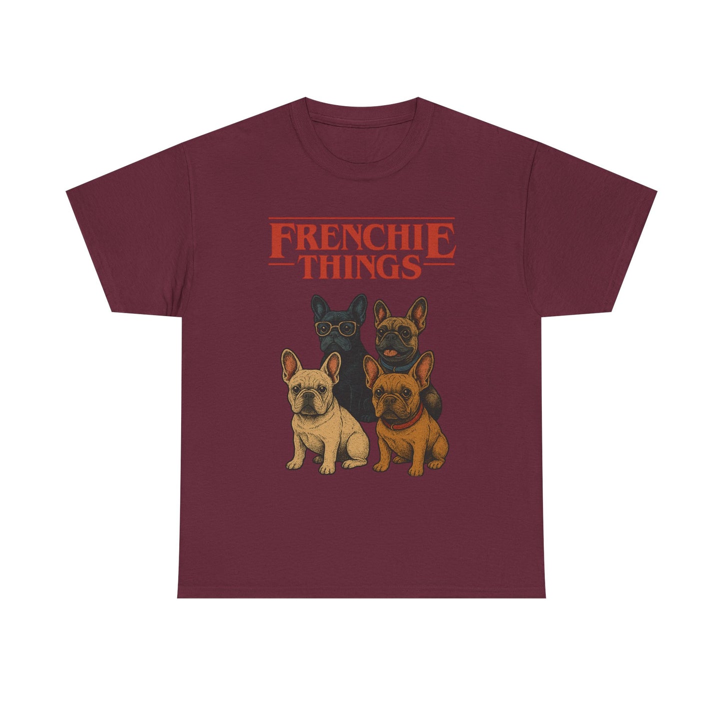 Frenchie Things Unisex Heavy Cotton Tee - Cute Dog Lover Shirt, Pet Gift, Casual Wear, Birthday Gift, Animal T-Shirt