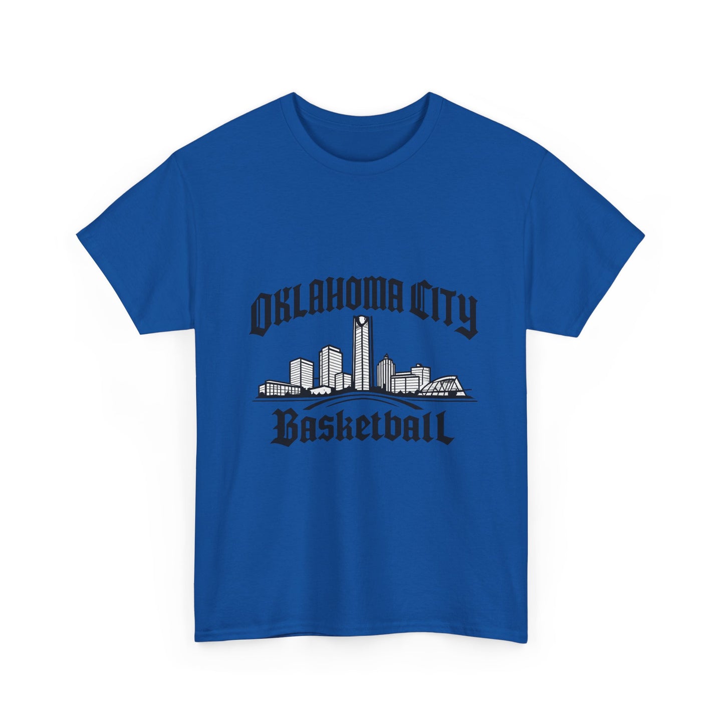 Oklahoma City Basketball Shirt, OKC Skyline Tee, Oklahoma Basketball Fan Shirt, thunder Sports Shirt, Orange Basketball Graphic Tee