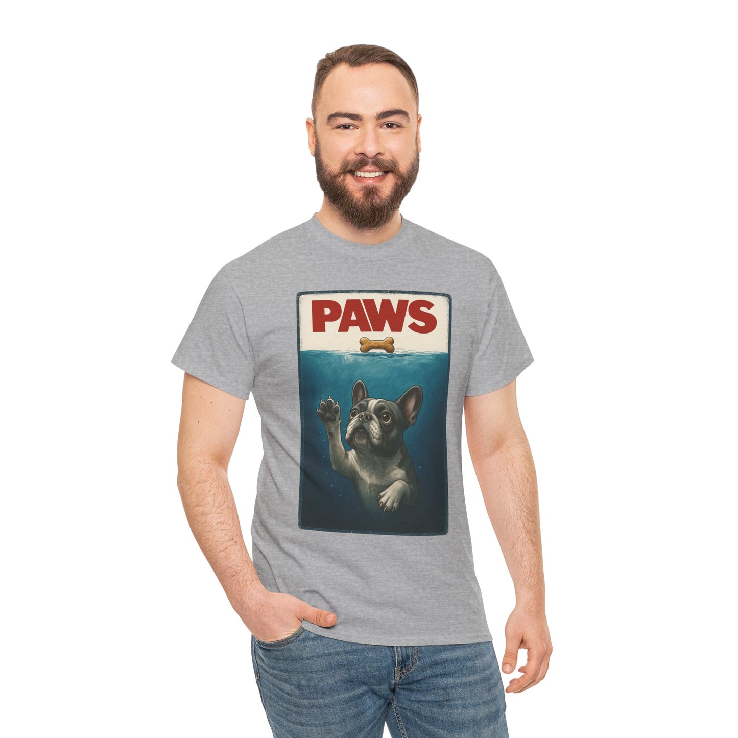 PAWS Frenchie Shirt | Funny French Bulldog Parody Tee | Dog Lover Novelty T-Shirt | Cute Frenchie Graphic | Unique Gift for Frenchie Owners