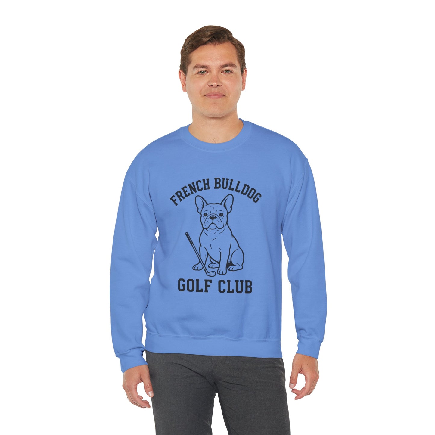 French Bulldog Golf Club Sweatshirt | Frenchie Golf Crewneck | Cute Dog Golfer Sweater | Frenchie Lover Gift | Golf Dog Apparel | Pet Lover Pullover