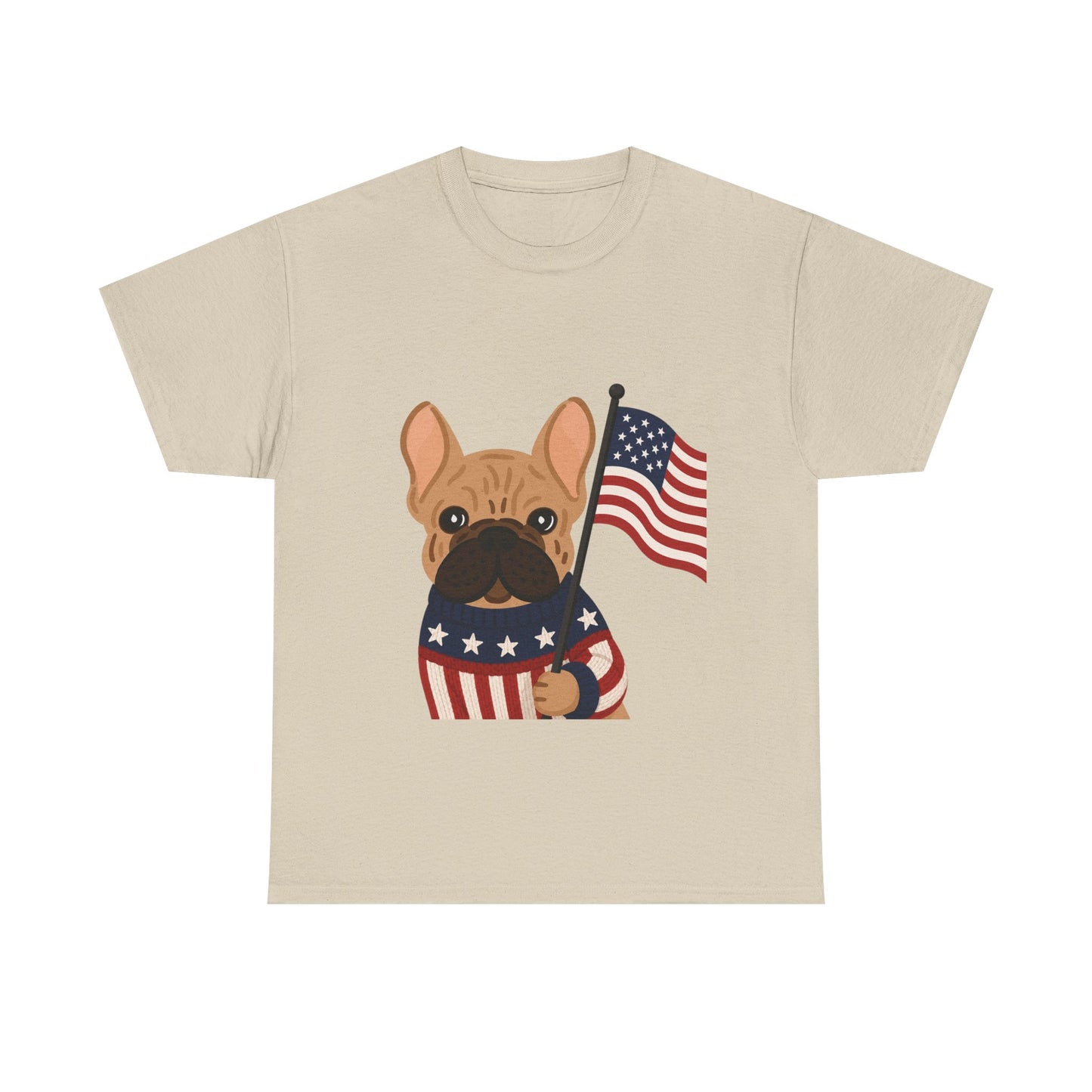 Patriotic French Bulldog Shirt, American Flag Frenchie Tee, Fourth of July Dog Lover Shirt, USA French Bulldog Gift, Patriotic Puppy Sweater Tee