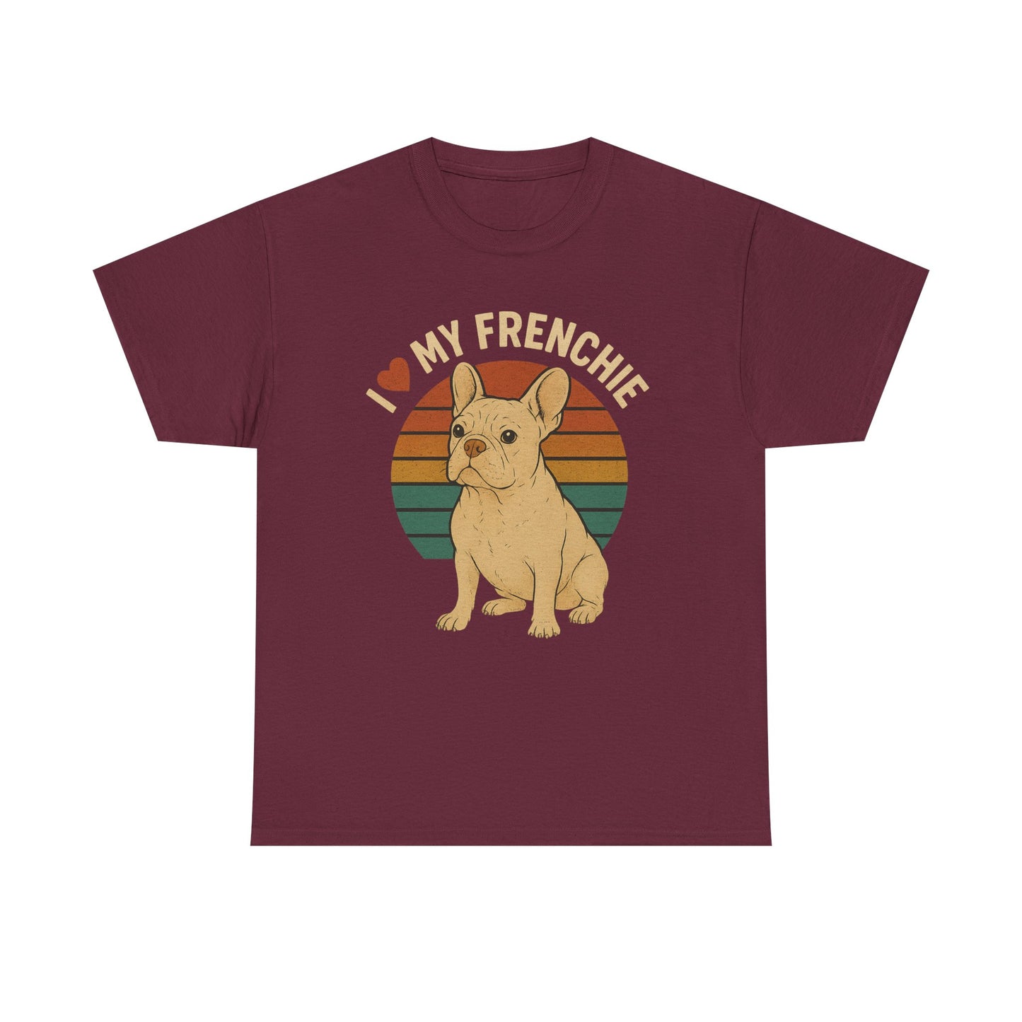 I Love My Frenchie T-Shirt | Retro Cream French Bulldog Tee | Cute Dog Mom Gift | Vintage Frenchie Lover Shirt | Soft Unisex Graphic Top