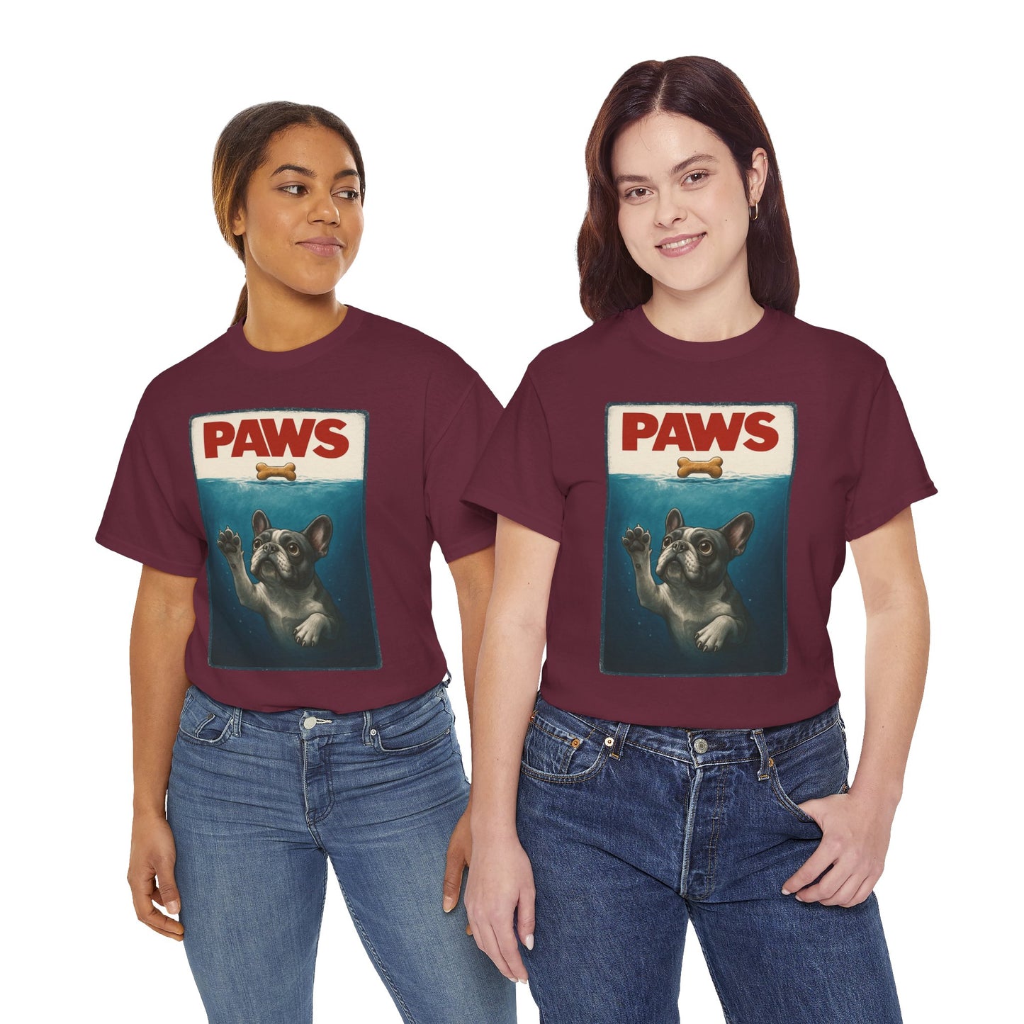 PAWS Frenchie Shirt | Funny French Bulldog Parody Tee | Dog Lover Novelty T-Shirt | Cute Frenchie Graphic | Unique Gift for Frenchie Owners